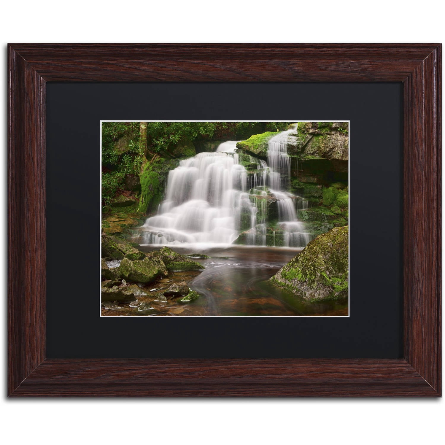 Trademark Fine Art 'Elakala Falls' Canvas Art by Michael Blanchette Photography, Black Matte, Wood Frame