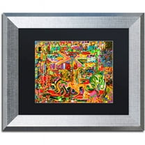 Trademark Fine Art "Electric Carnival" Canvas Art by Josh Byer, Black Matte, Silver Frame