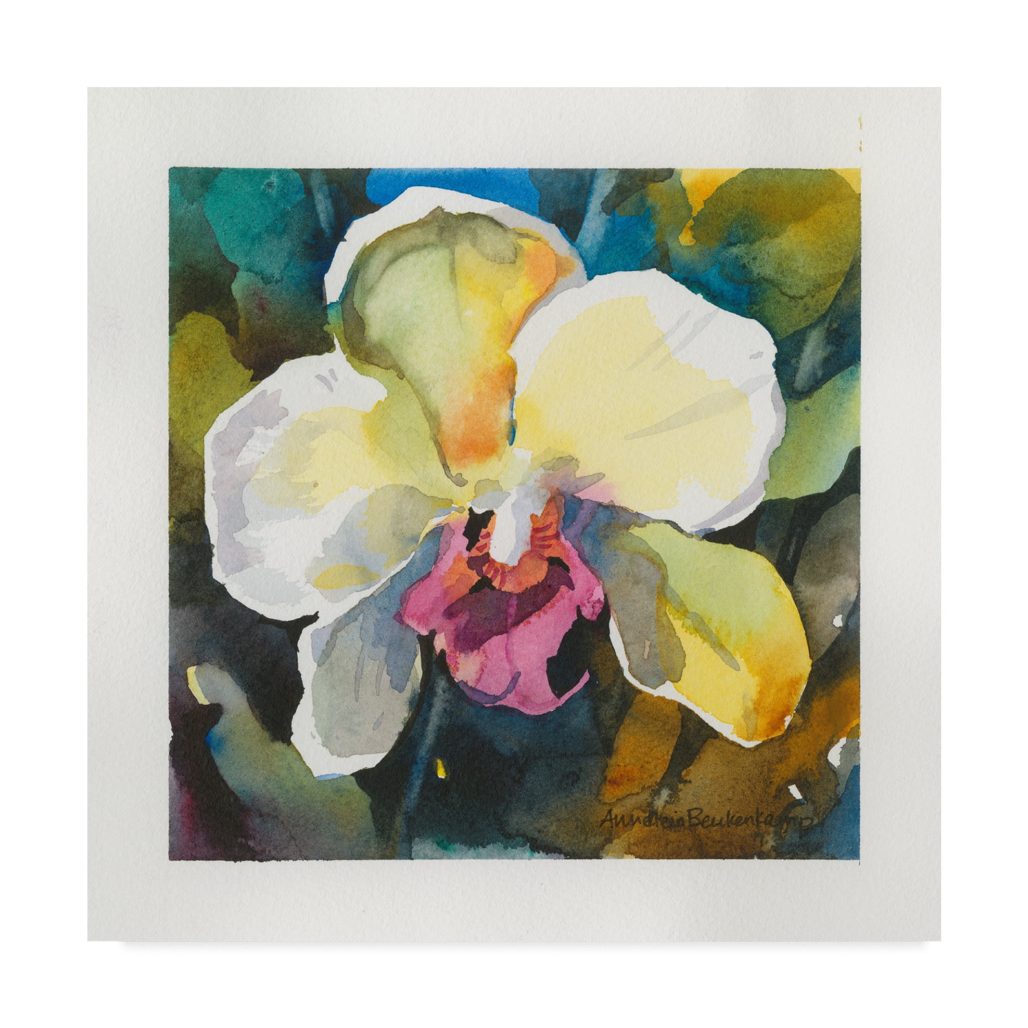 Trademark Fine Art 'Elegance White Pink' Canvas Art by Annelein Beukenkamp