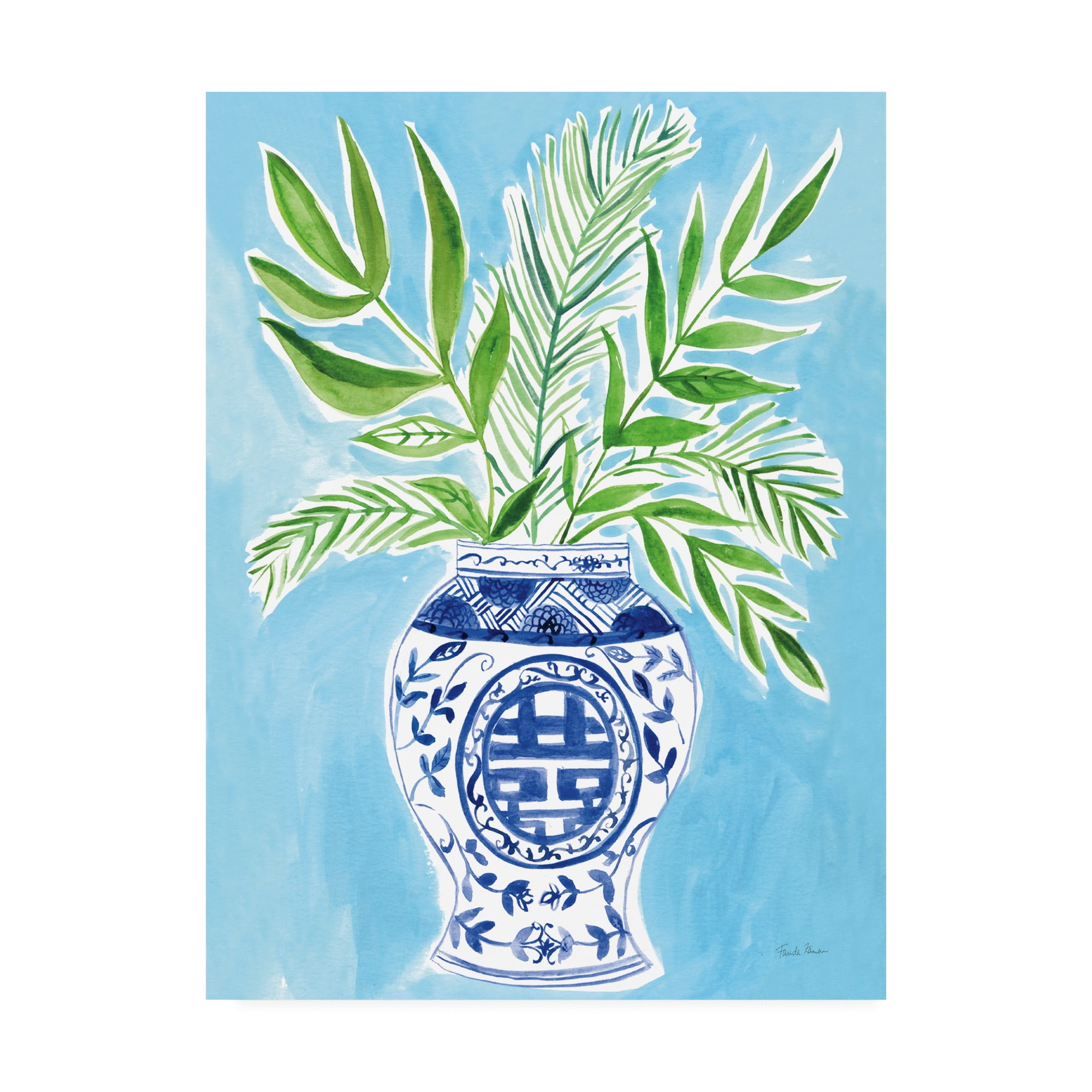 Trademark Fine Art 'Elegant Chinoiserie II Crop' Canvas Art by Farida Zaman