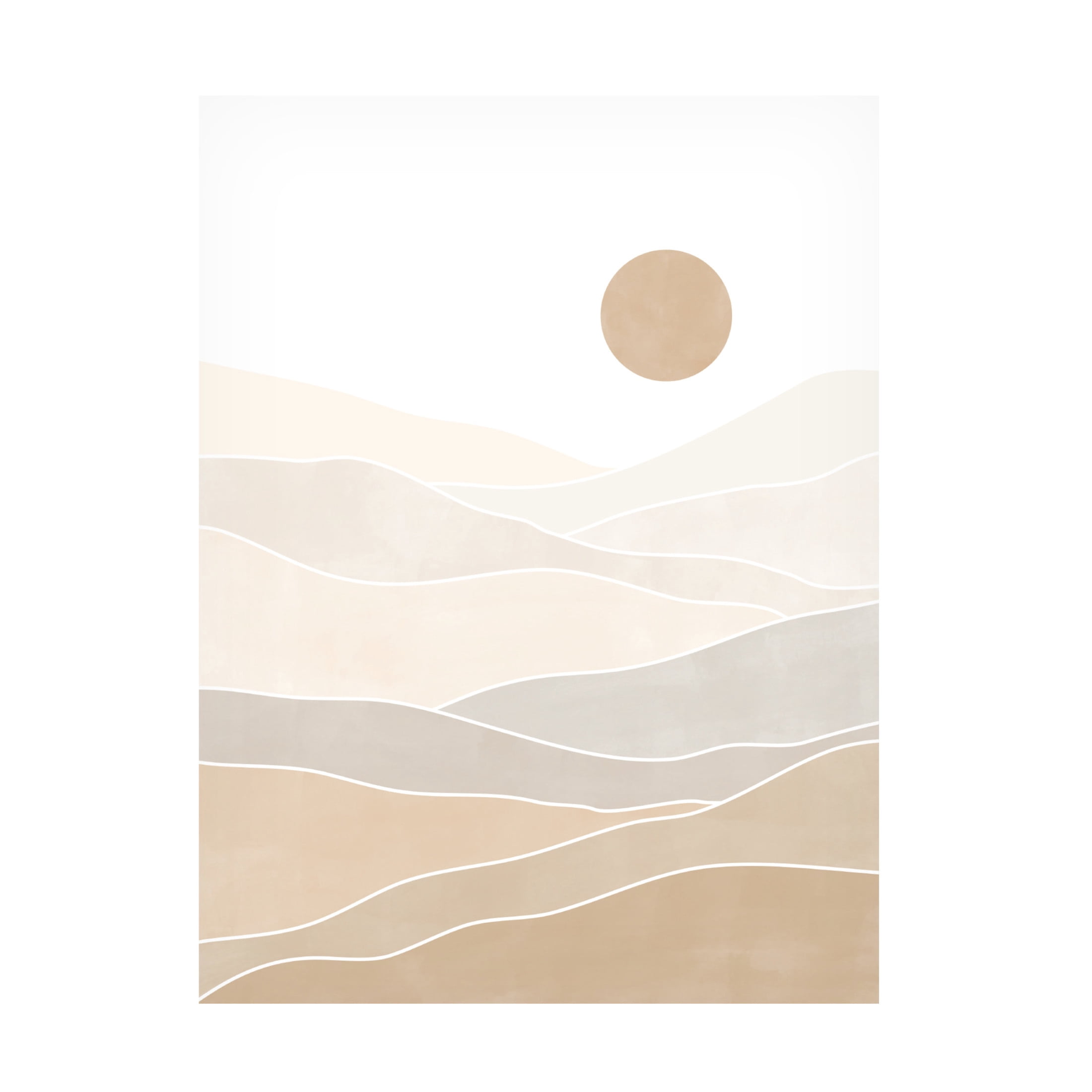 Trademark Fine Art Elena Ristova Abstract Beige Landscape Canvas Wall Art