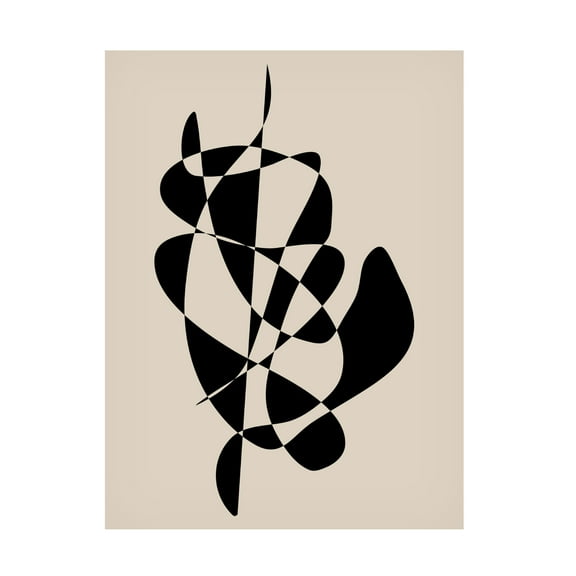 Trademark Fine Art Elena Ristova Abstract Black Shapes Artwork Canvas Wall Art