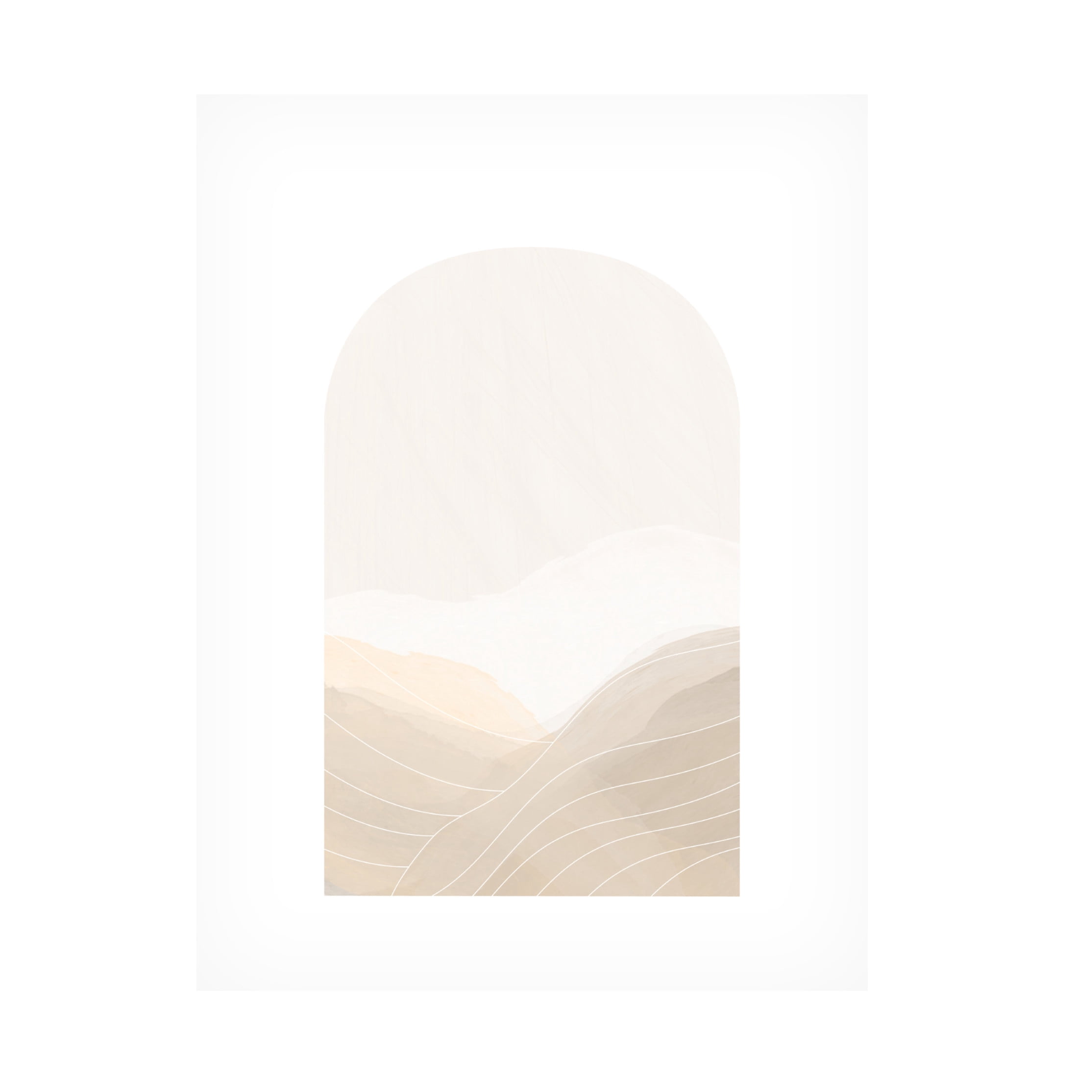 Trademark Fine Art Elena Ristova Beige Abstract Landscape Canvas Wall Art