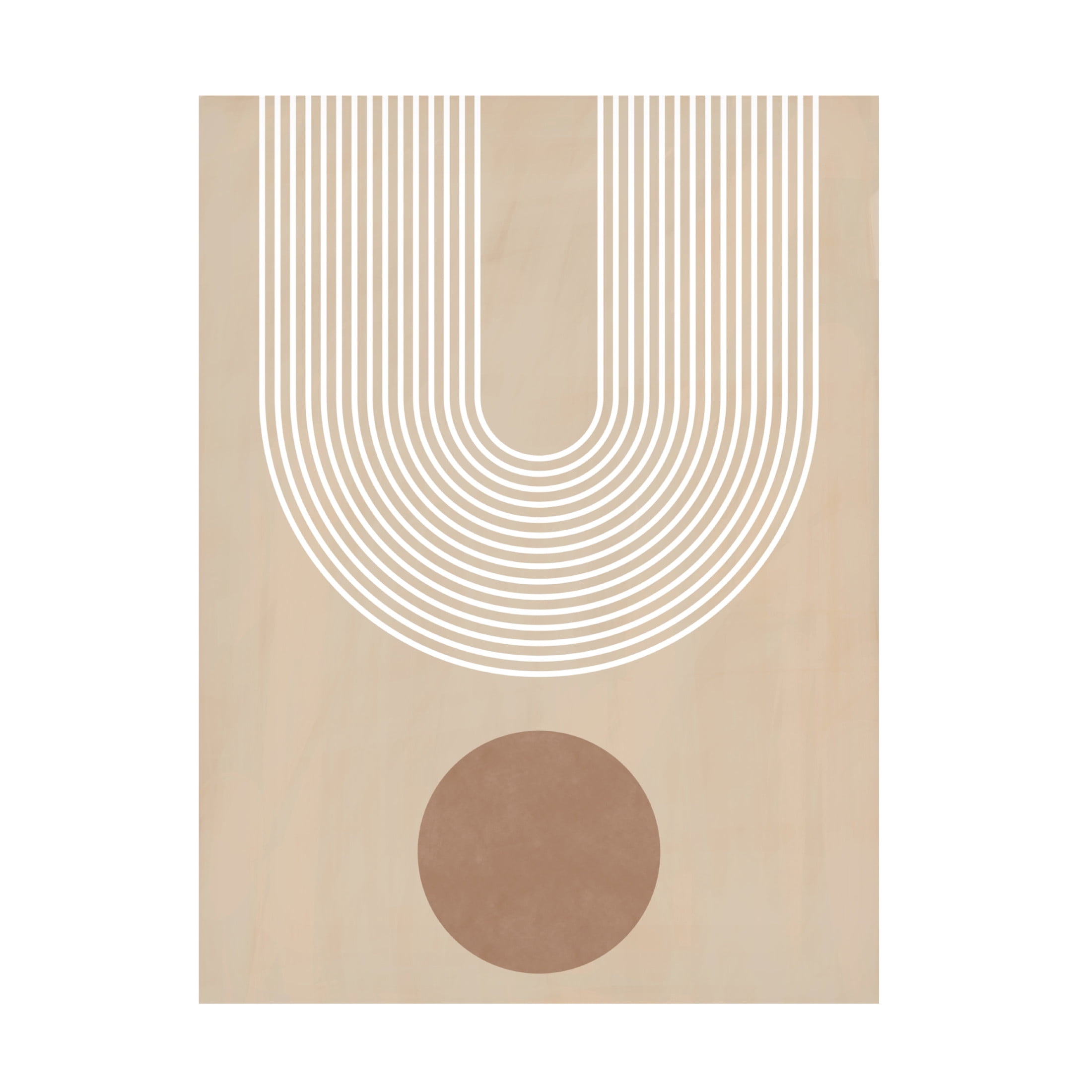 Trademark Fine Art Elena Ristova  Beige Arc Poster No.3 Canvas Wall Art