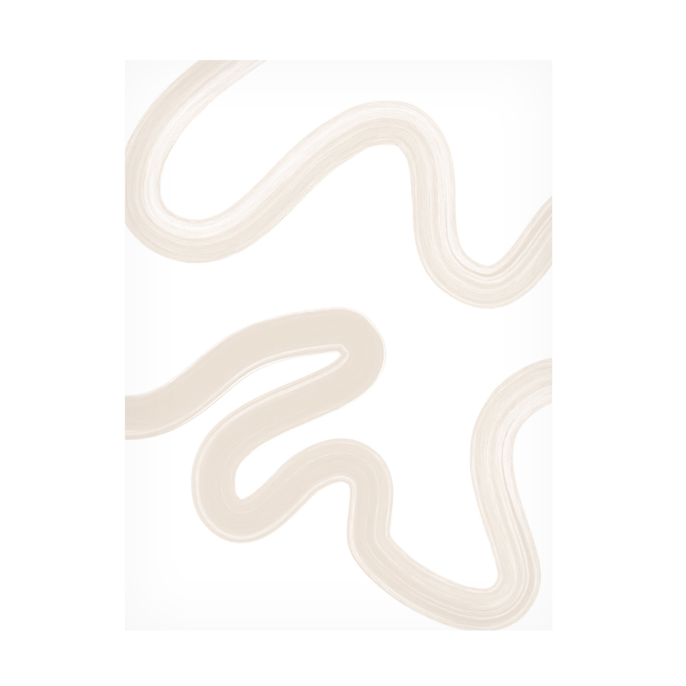 Trademark Fine Art Elena Ristova  Beige Brush Stroke Poster No.1 Canvas Wall Art