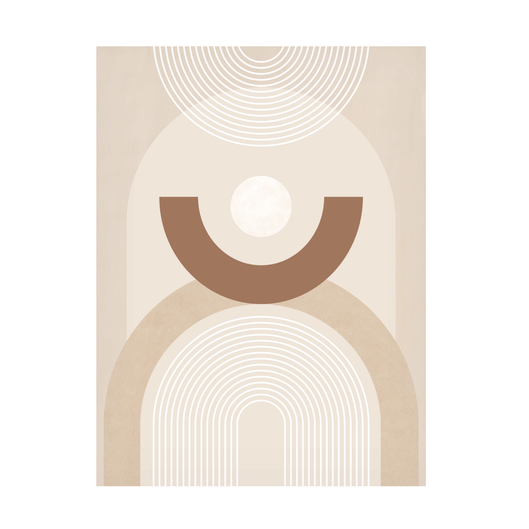 Trademark Fine Art Elena Ristova  Beige Mid Century Poster No.1 Canvas Wall Art