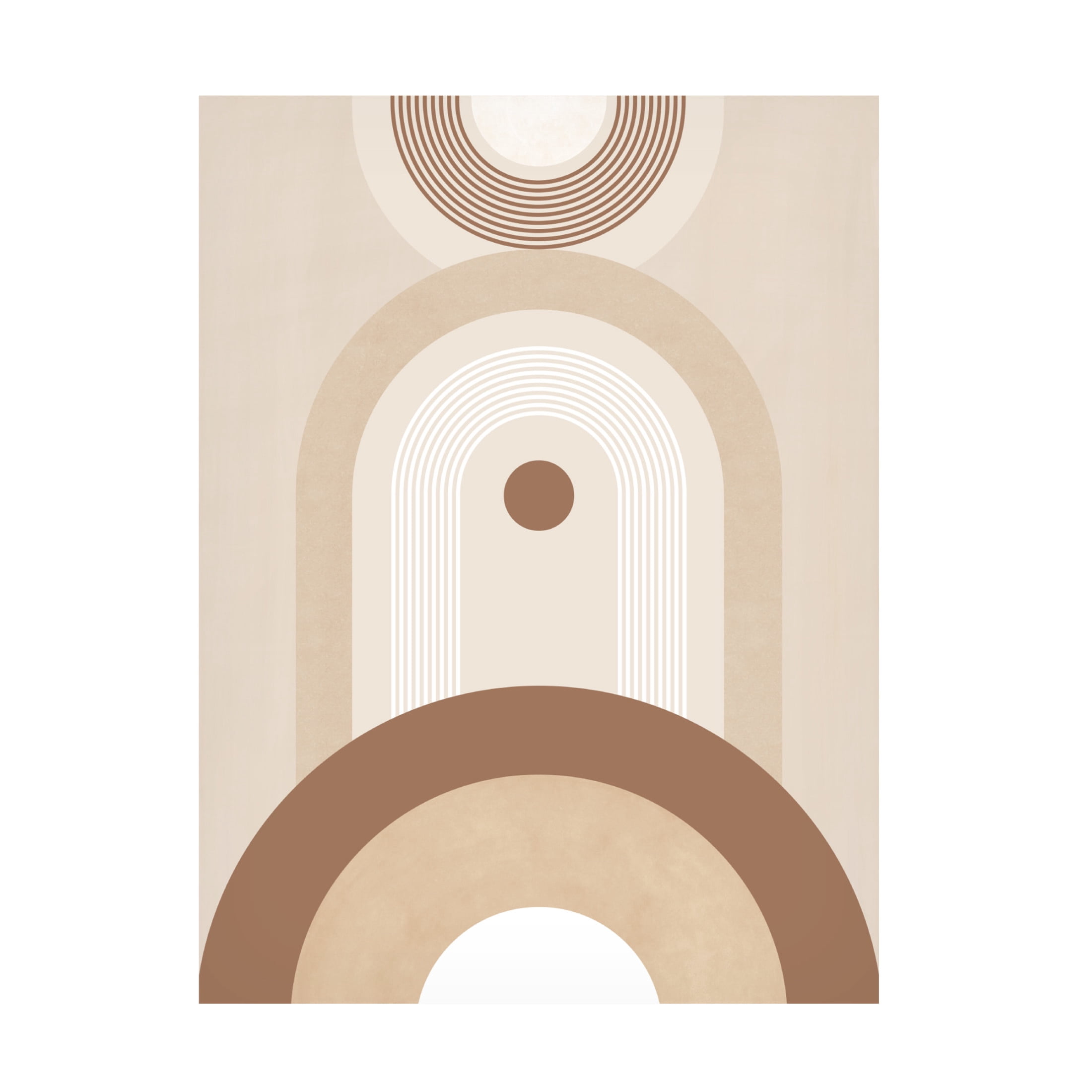 Trademark Fine Art Elena Ristova Beige Mid Century Poster No.2 Canvas Wall Art