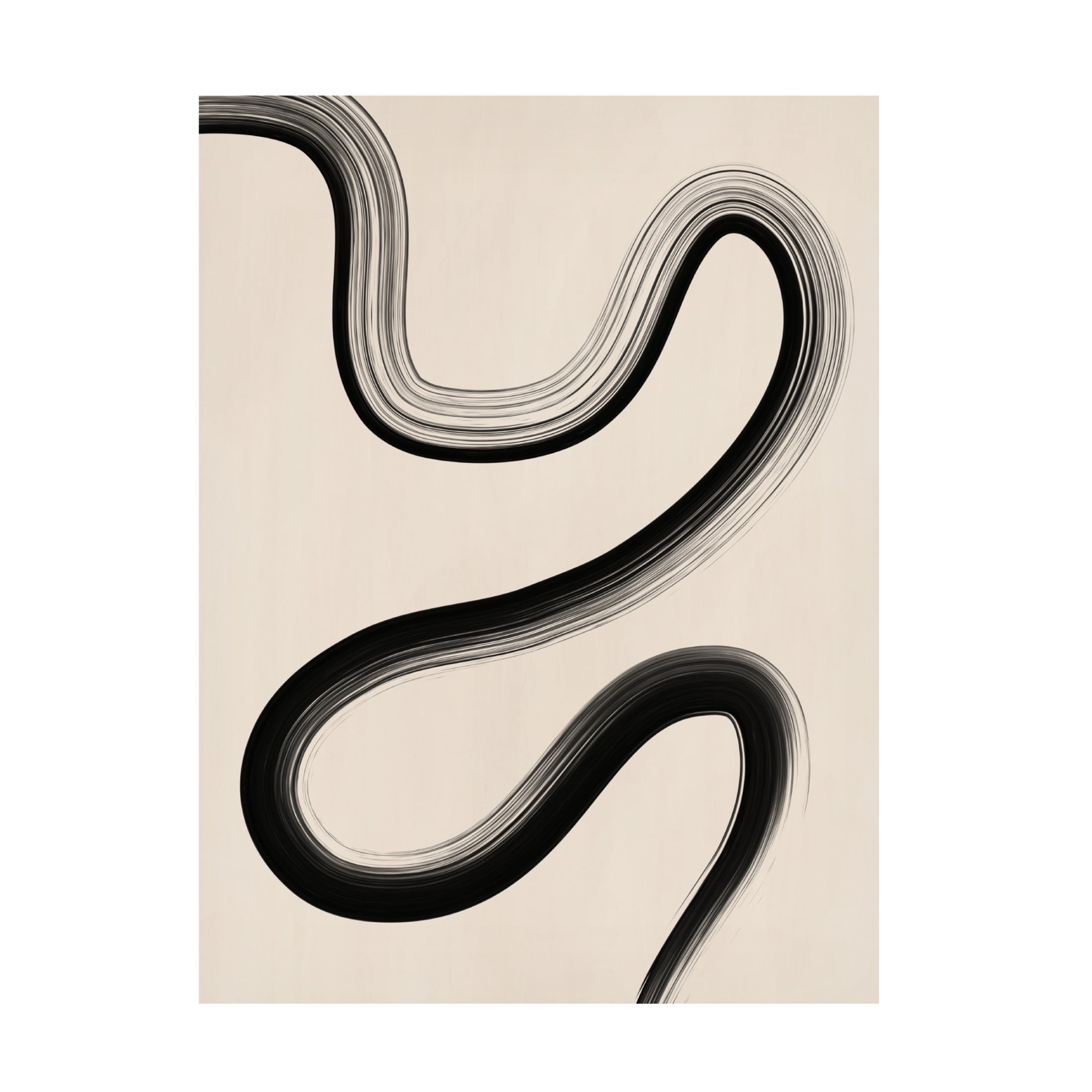 Trademark Fine Art Elena Ristova  Black Brush Stroke Art Canvas Wall Art