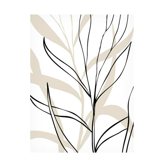 Trademark Fine Art Elena Ristova  Botanical Lines Art Canvas Wall Art