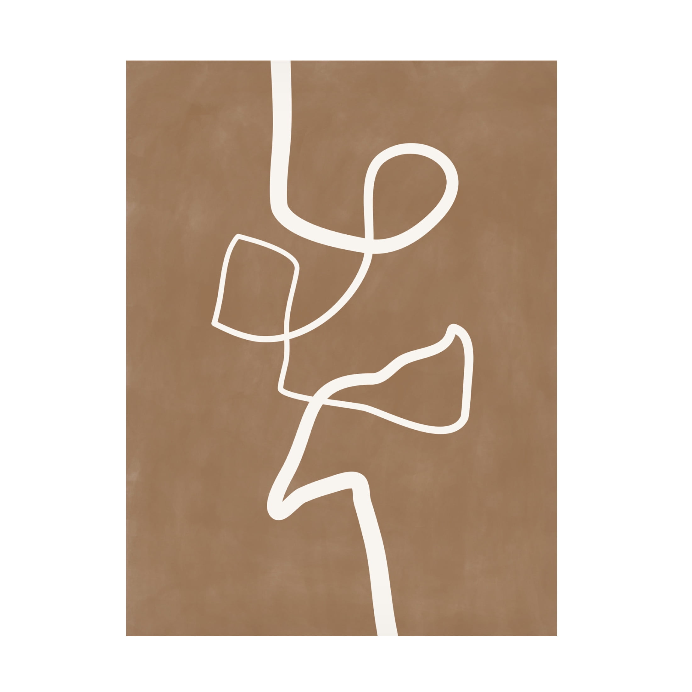 Trademark Fine Art Elena Ristova  Brown Single Line Artwork Canvas Wall Art