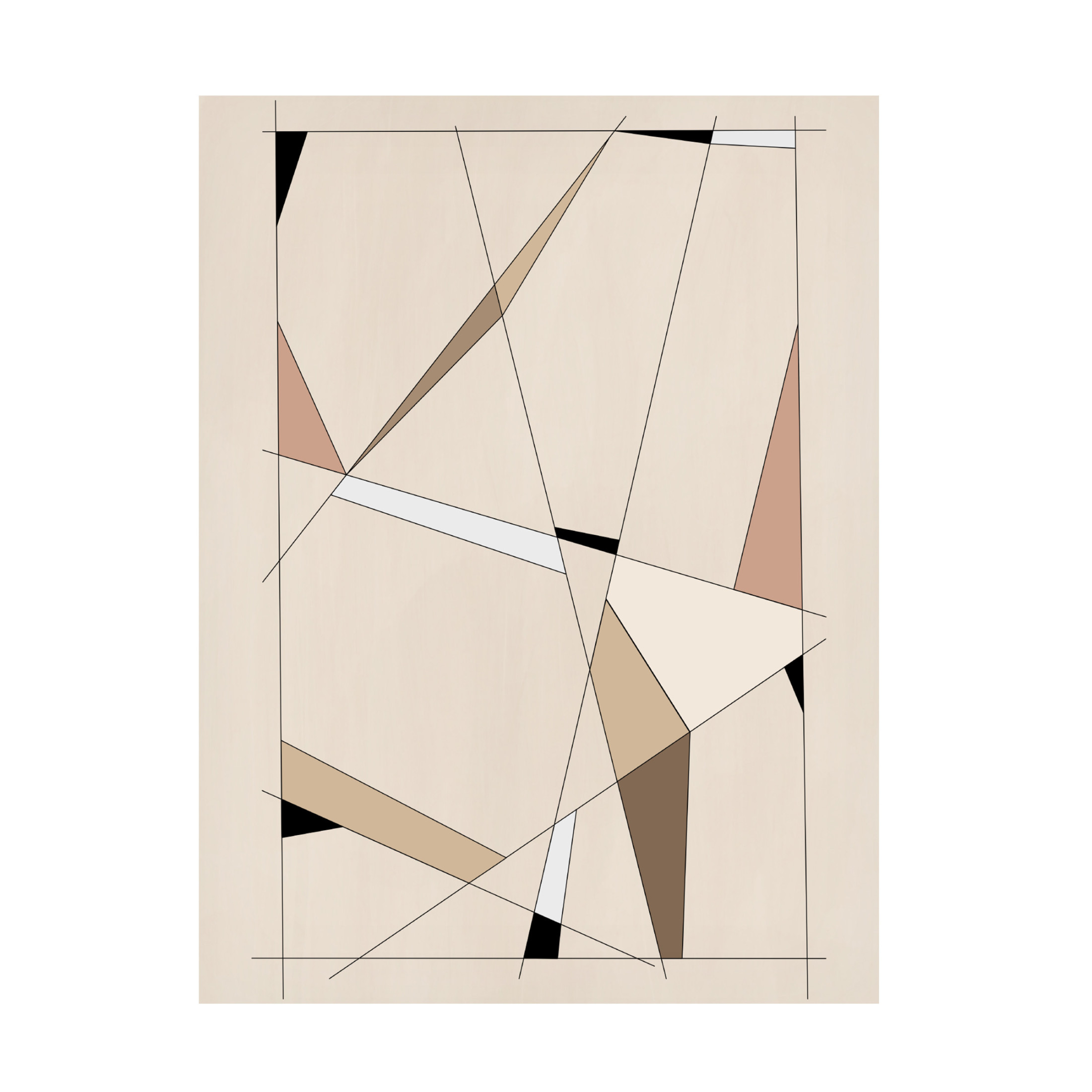 Trademark Fine Art Elena Ristova  Geometric Beige art No.1 Canvas Wall Art