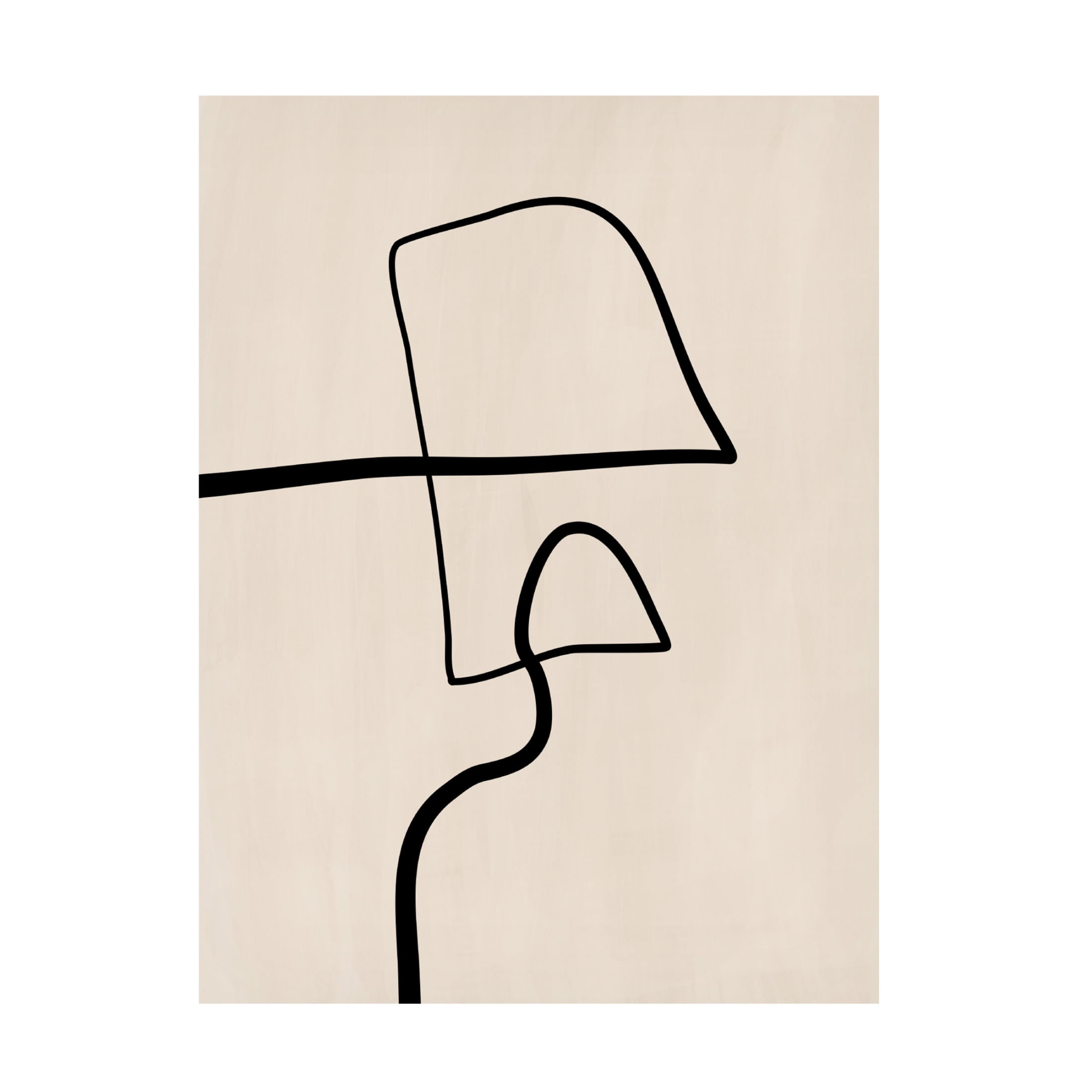 Trademark Fine Art Elena Ristova Single Black Line Artwork Canvas Wall Art