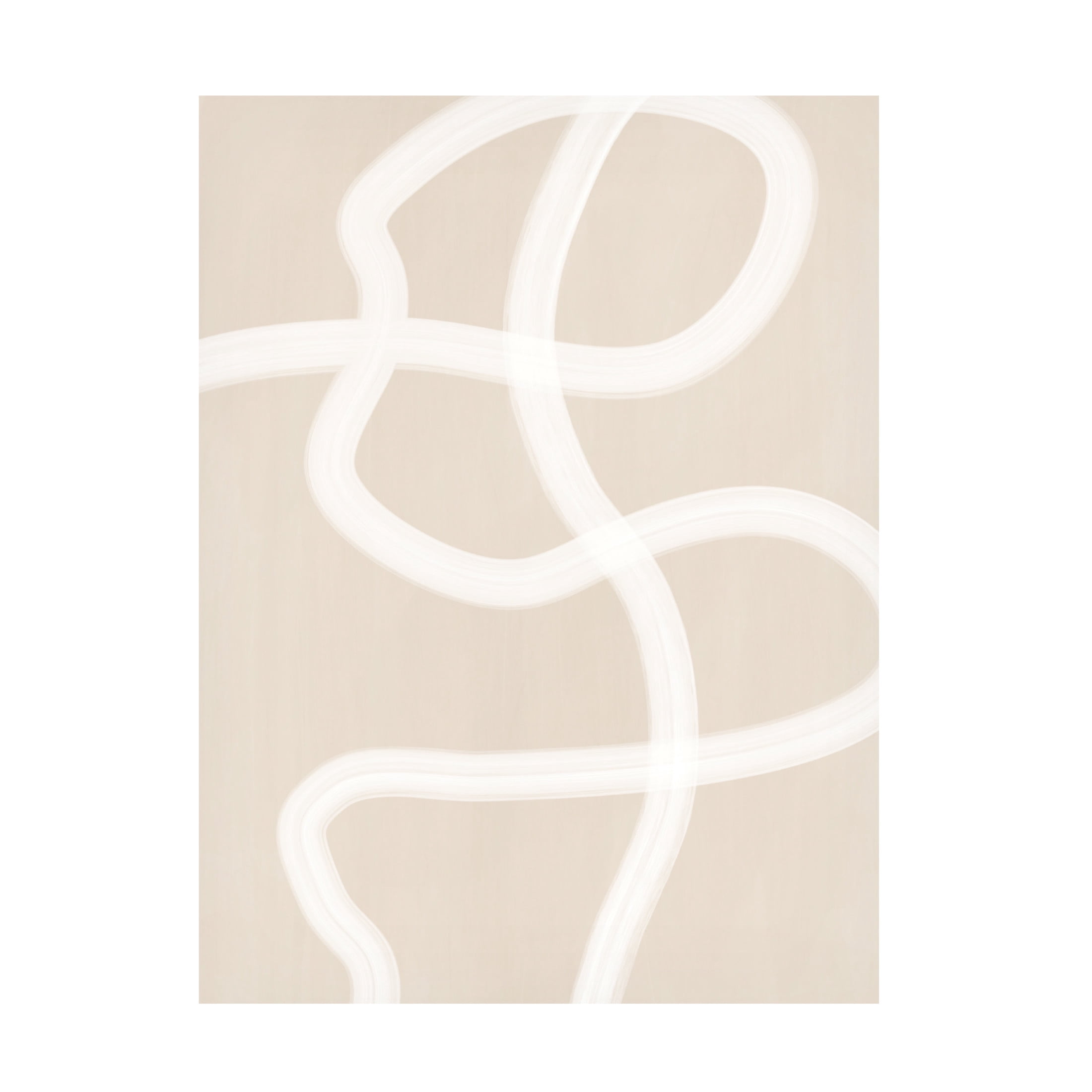 Trademark Fine Art Elena Ristova White Brush Stroke Poster No.1 Canvas Wall Art