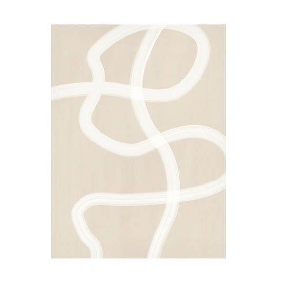 Trademark Fine Art Elena Ristova White Brush Stroke Poster No.1 Canvas Wall Art