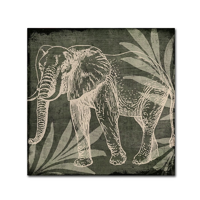 Trademark Fine Art "Elephant 1" Canvas Art by Color Bakery