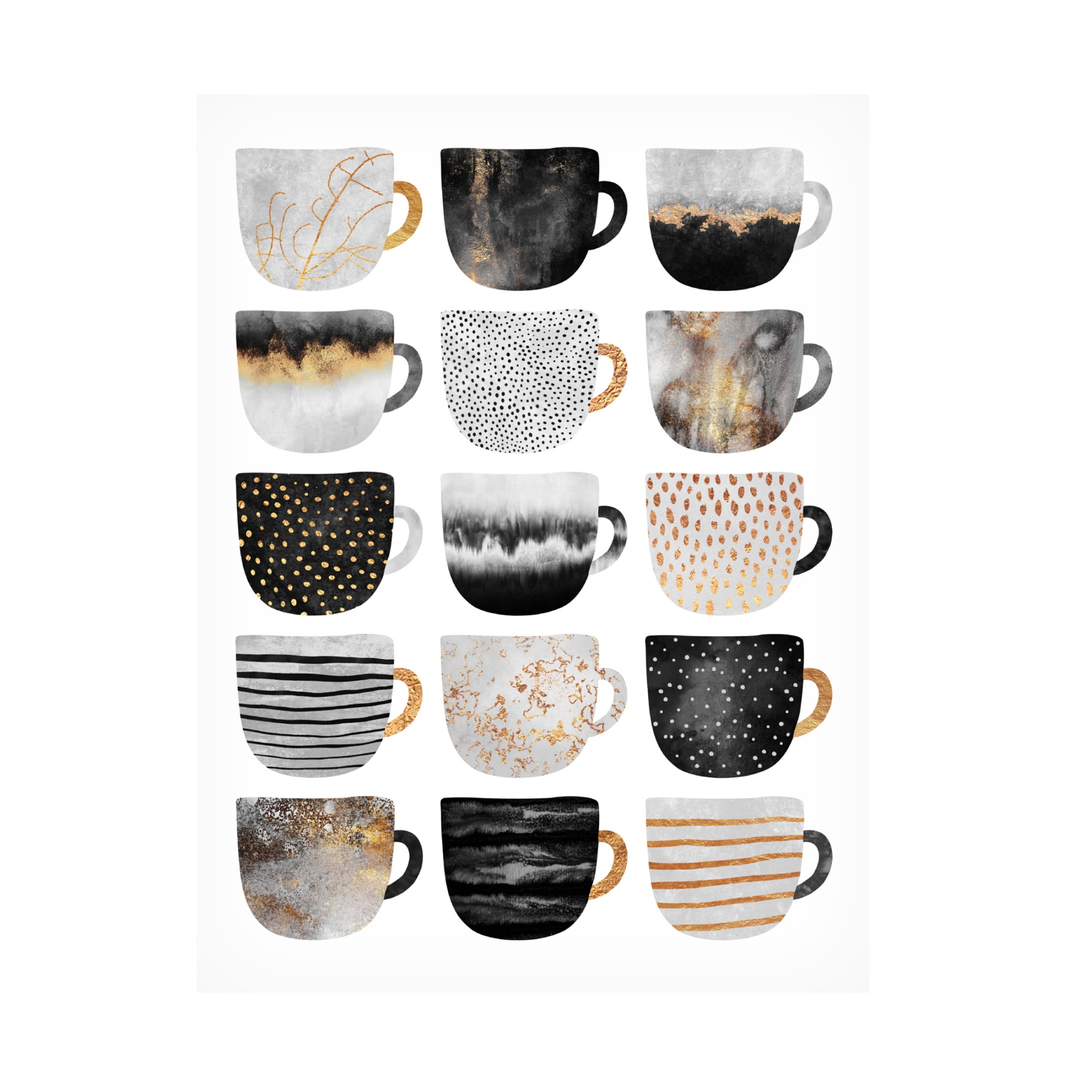 Trademark Fine Art Elisabeth Fredriksson Pretty Coffee Cups Canvas Wall Art