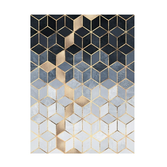 Trademark Fine Art Elisabeth Fredriksson Soft Blue Gradient Cubes Canvas Wall Art