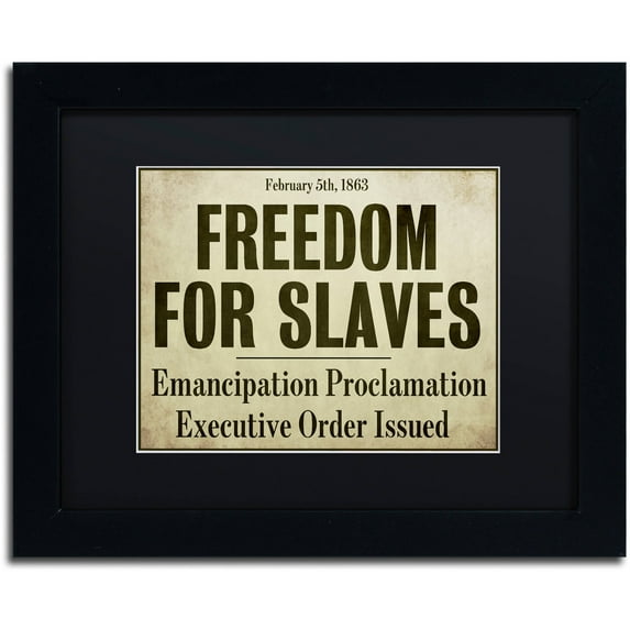Trademark Fine Art "Emancipation" Canvas Art by Color Bakery Black Matte, Black Frame