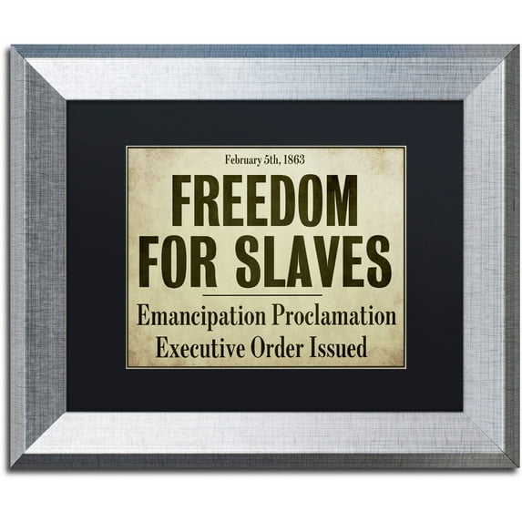 Trademark Fine Art "Emancipation" Canvas Art by Color Bakery Black Matte, Silver Frame