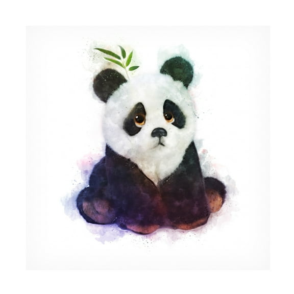 Trademark Fine Art Emel Tunaboylu  Baby Panda Canvas Wall Art