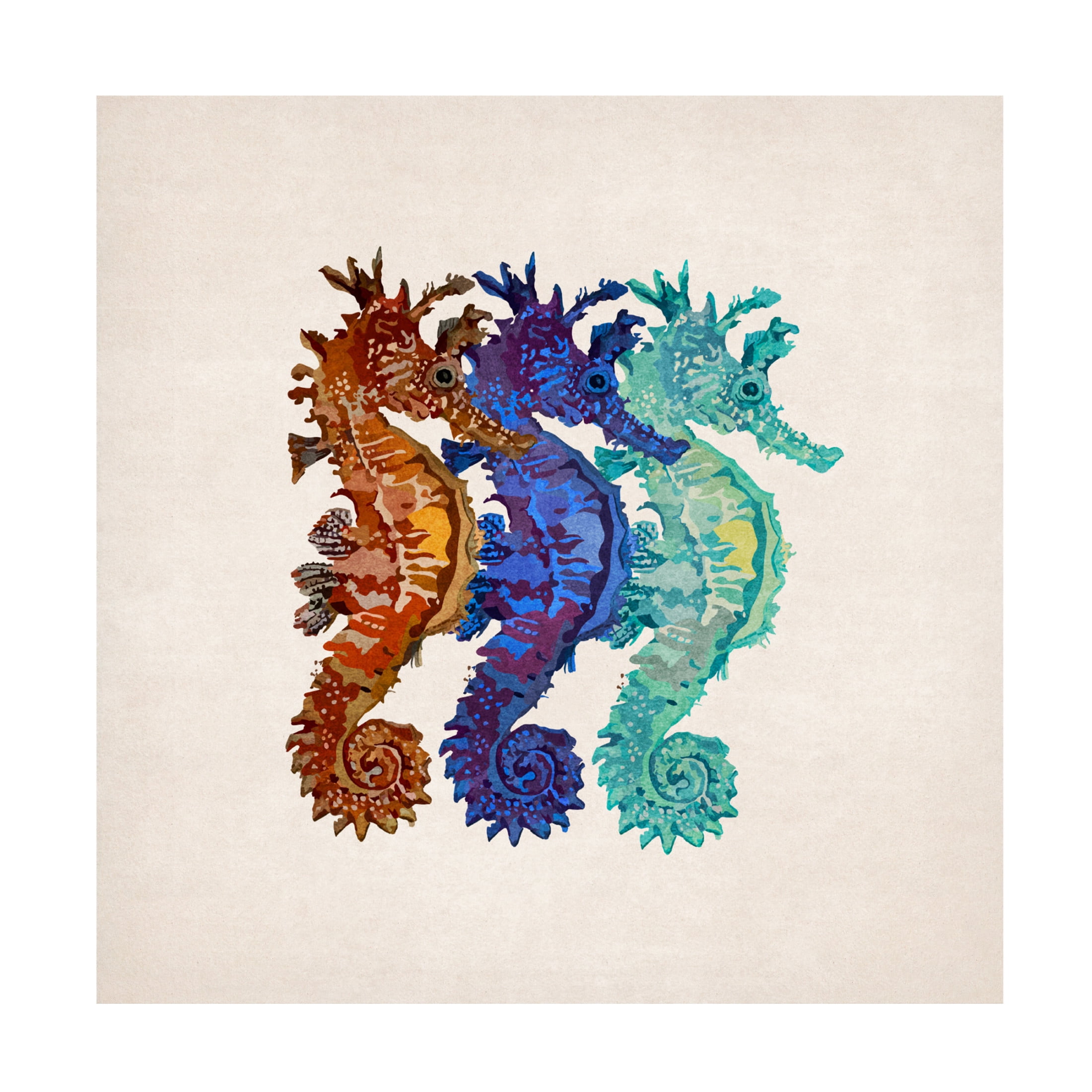 Trademark Fine Art Emel Tunaboylu Denizatlari Canvas Wall Art