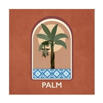 Trademark Fine Art Emel Tunaboylu Green Sets Palm Canvas Wall Art