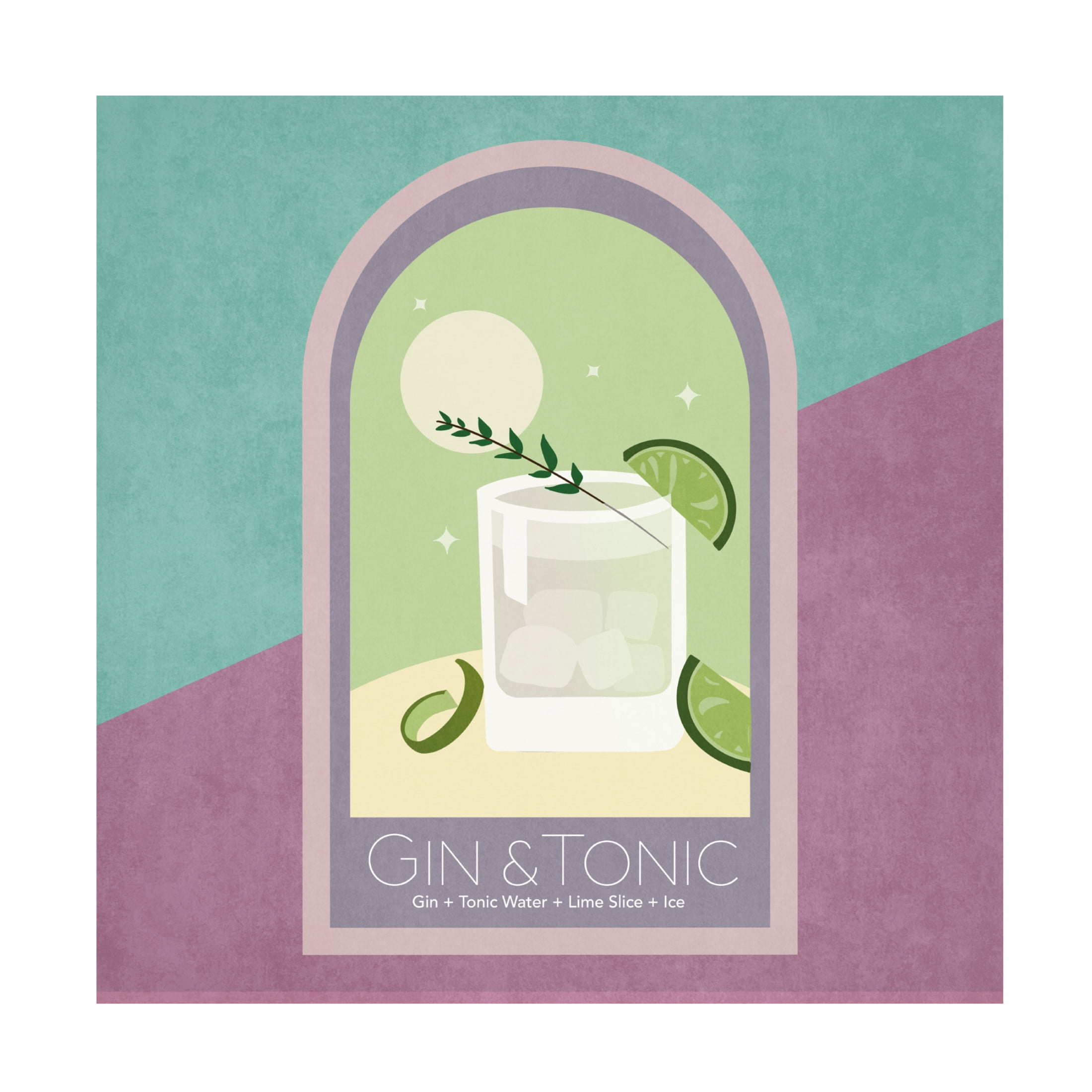Trademark Fine Art Emel Tunaboylu Kokteyl Gin Tonic Canvas Wall Art