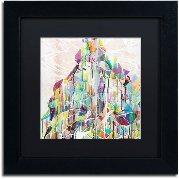 Trademark Fine Art "Emi Koussi" Canvas Art by Lauren Moss Black Matte, Black Frame