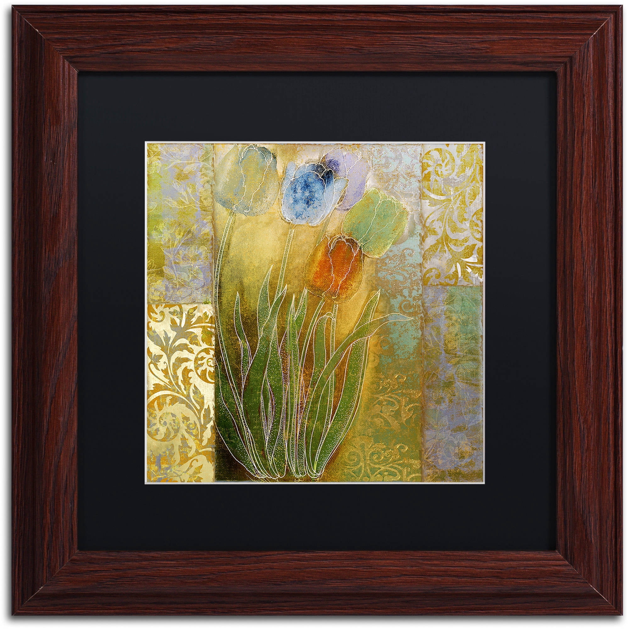 Trademark Fine Art "Emily I" Canvas Art by Color Bakery Black Matte, Wood Frame