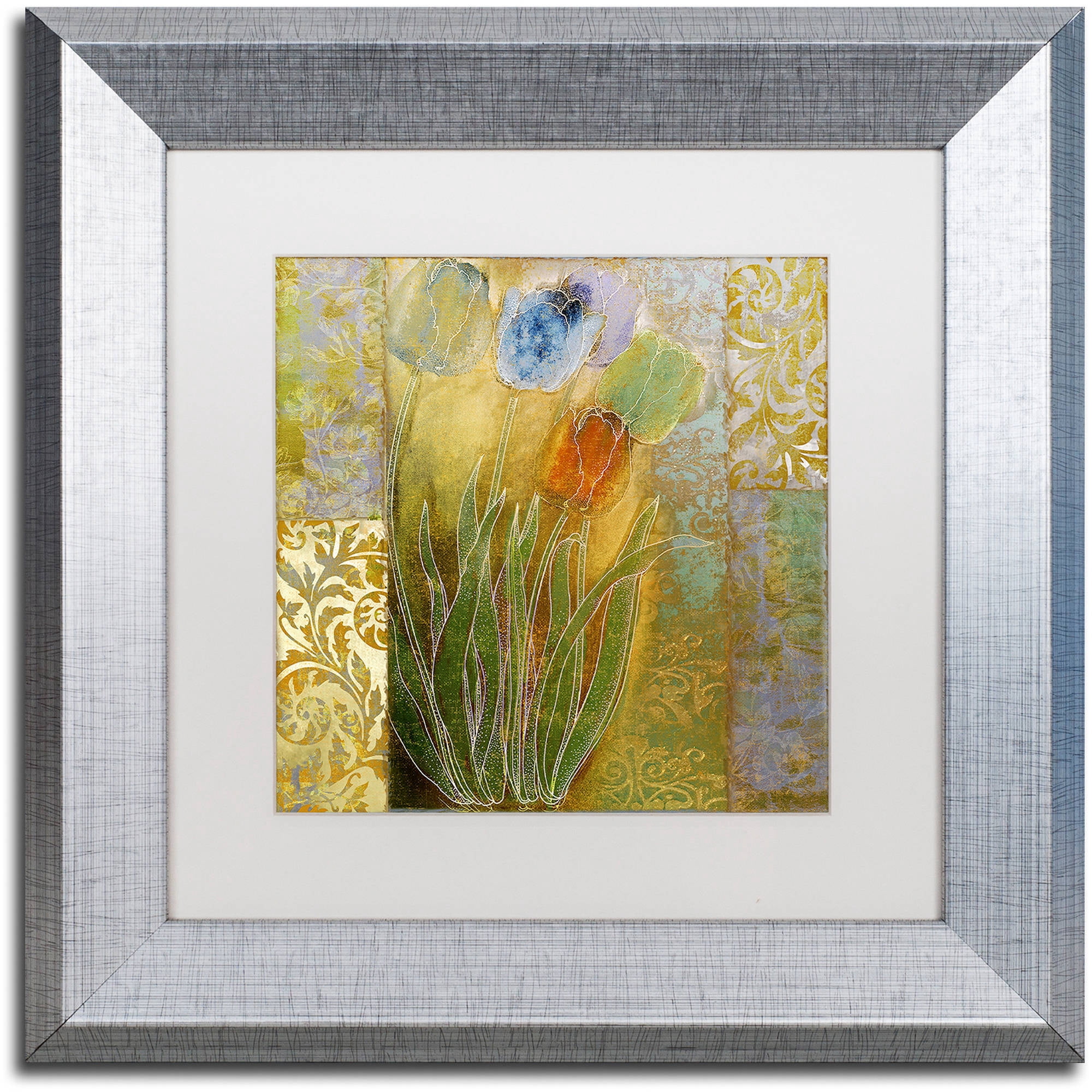 Trademark Fine Art "Emily I" Canvas Art by Color Bakery White Matte, Silver Frame