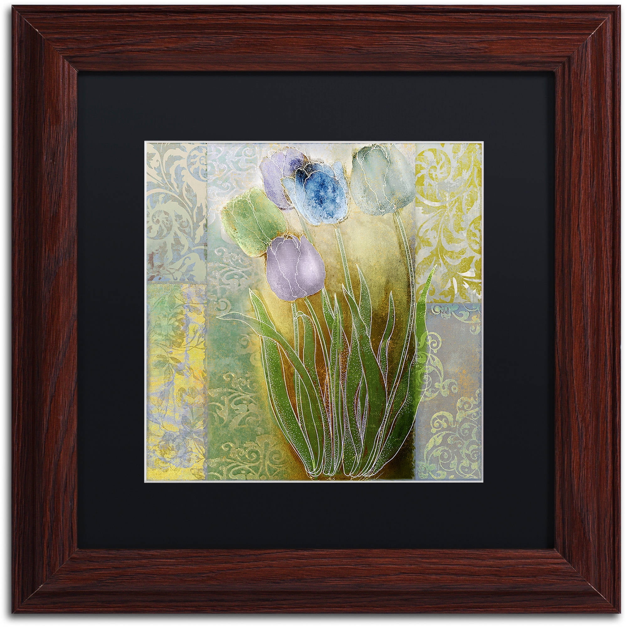 Trademark Fine Art "Emily II" Canvas Art by Color Bakery Black Matte, Wood Frame