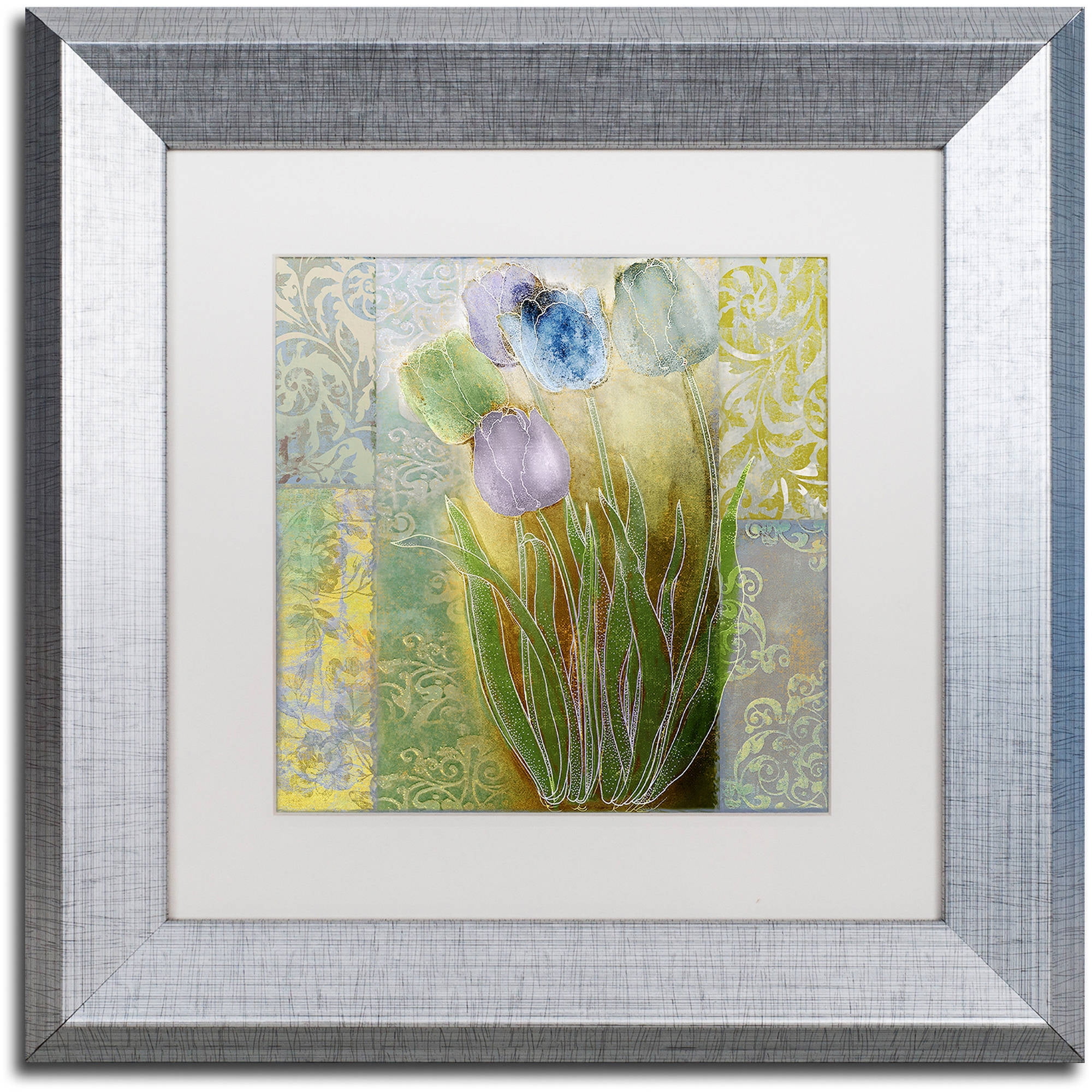 Emily II Nature and Floral Canvas Art with Silver Frame