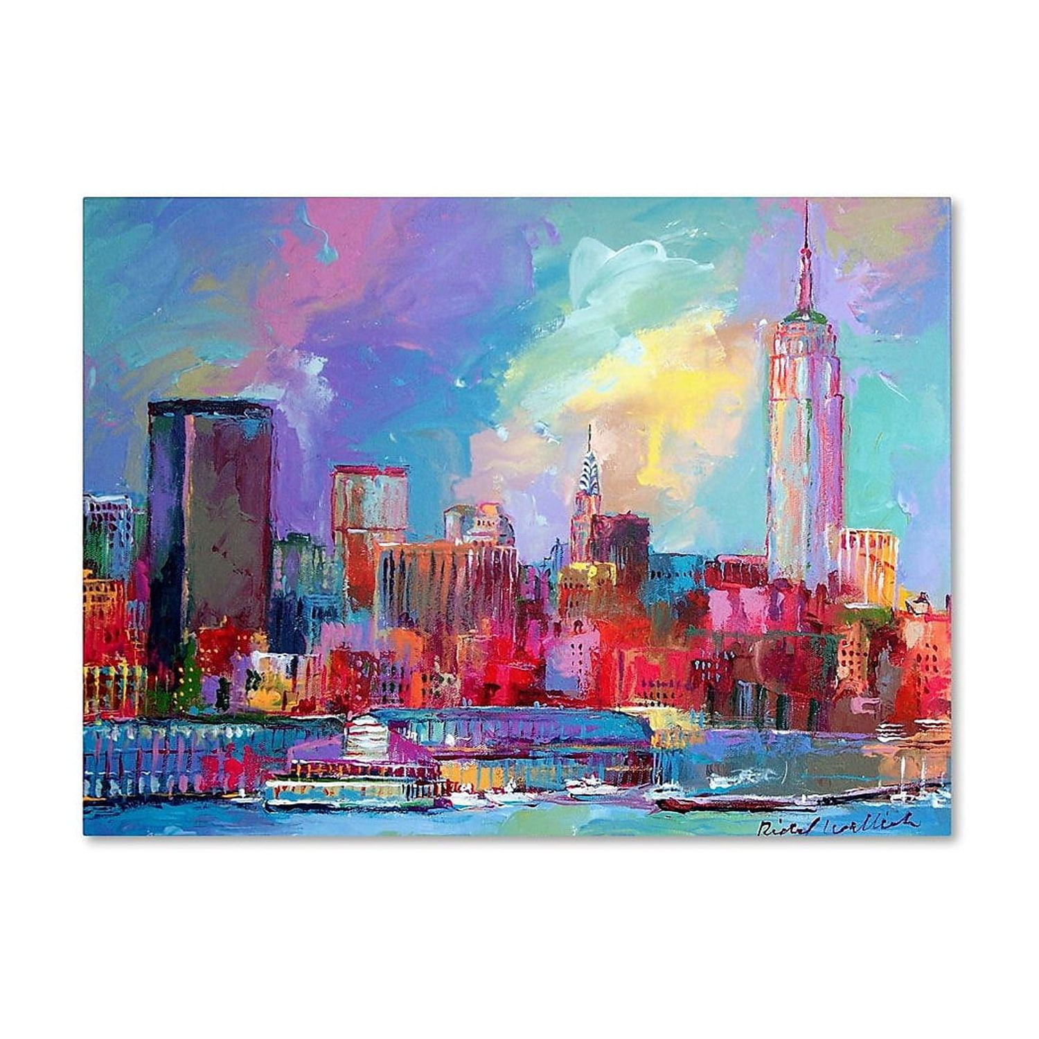 Vibrant New York City Skyline Canvas Art by Richard Wallich