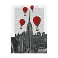 thumbnail image 1 of Trademark Fine Art 'Empire State Building And Red Hot Air Balloons' Canvas Art by Fab Funky, 1 of 3