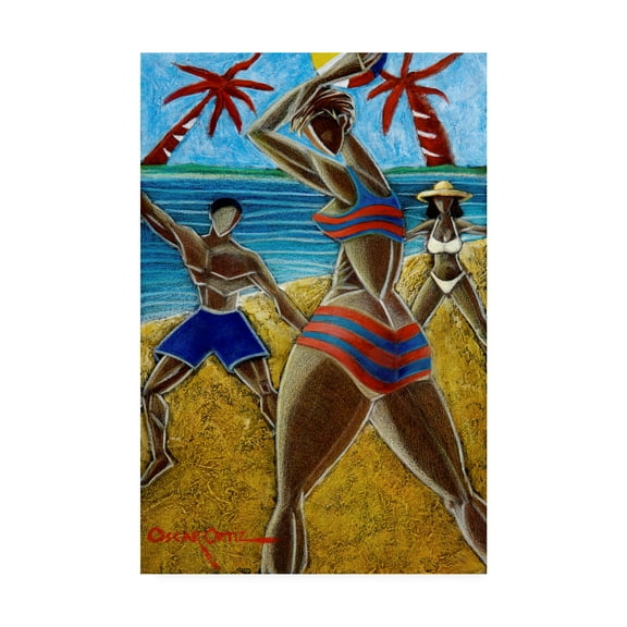 Trademark Fine Art 'En Luquillo Se Goza' Canvas Art by Oscar Ortiz