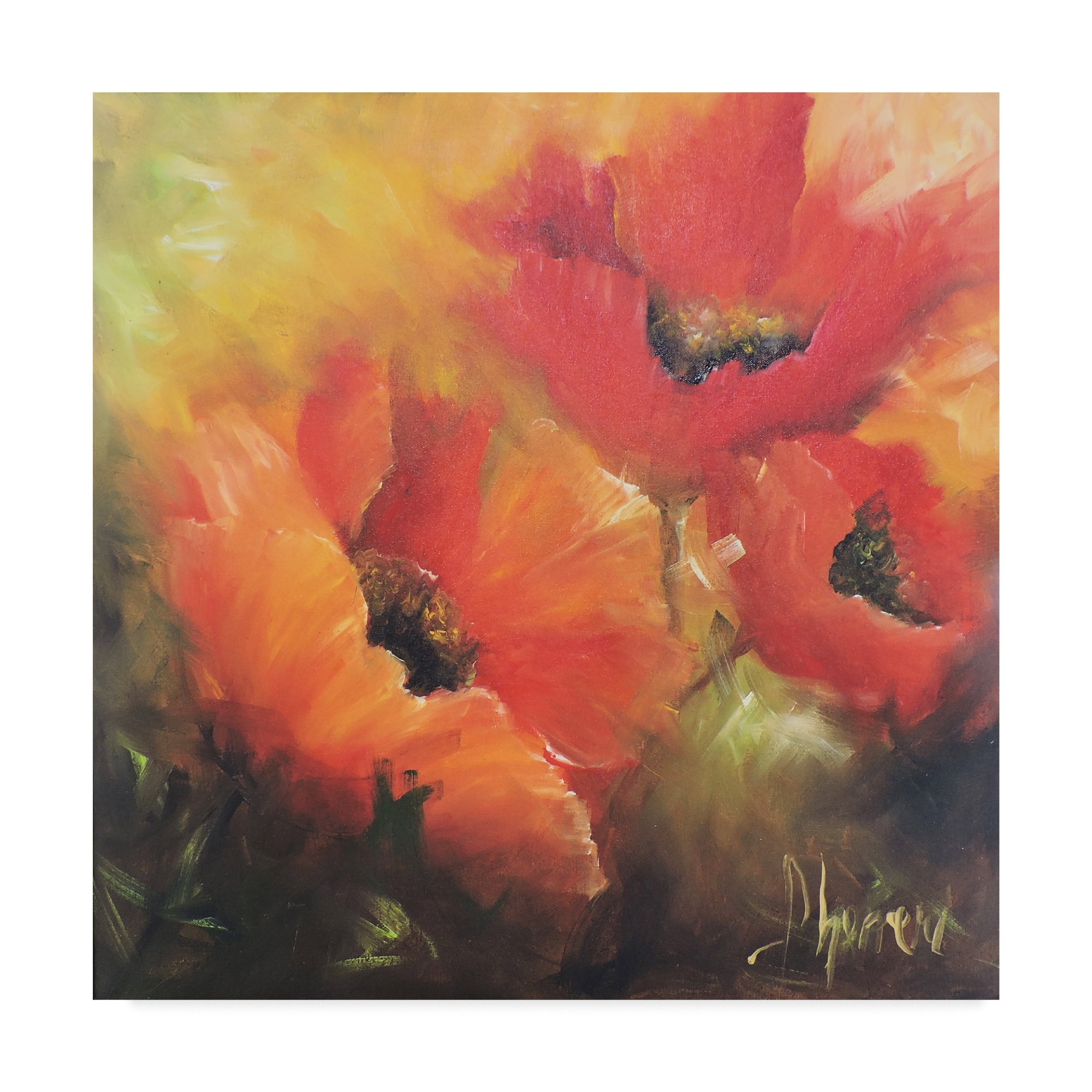 Trademark Fine Art 'En Rojos' Canvas Art by Leticia Herrera