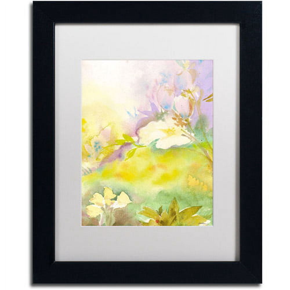 Trademark Fine Art "Enchanted" Canvas Art by Sheila Golden, White Matte, Black Frame
