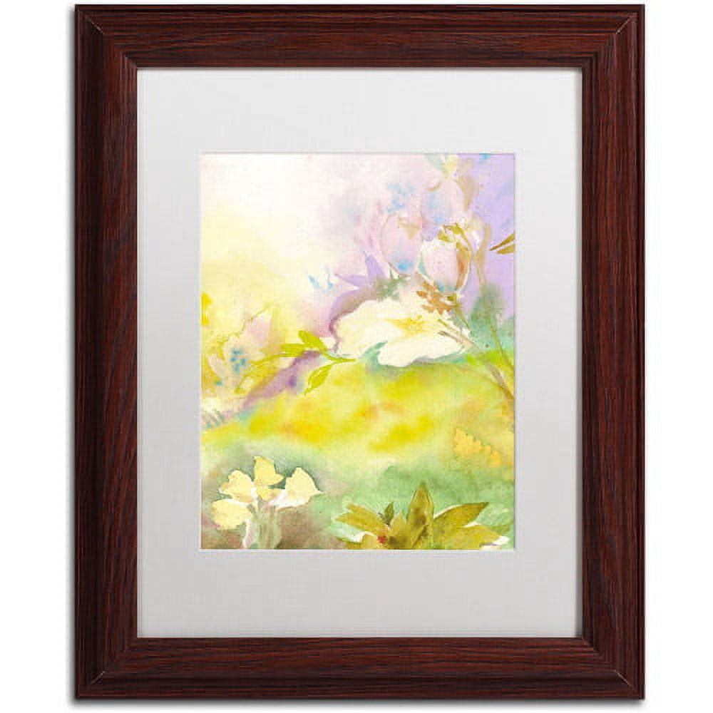 Trademark Fine Art "Enchanted" Canvas Art by Sheila Golden, White Matte, Wood Frame