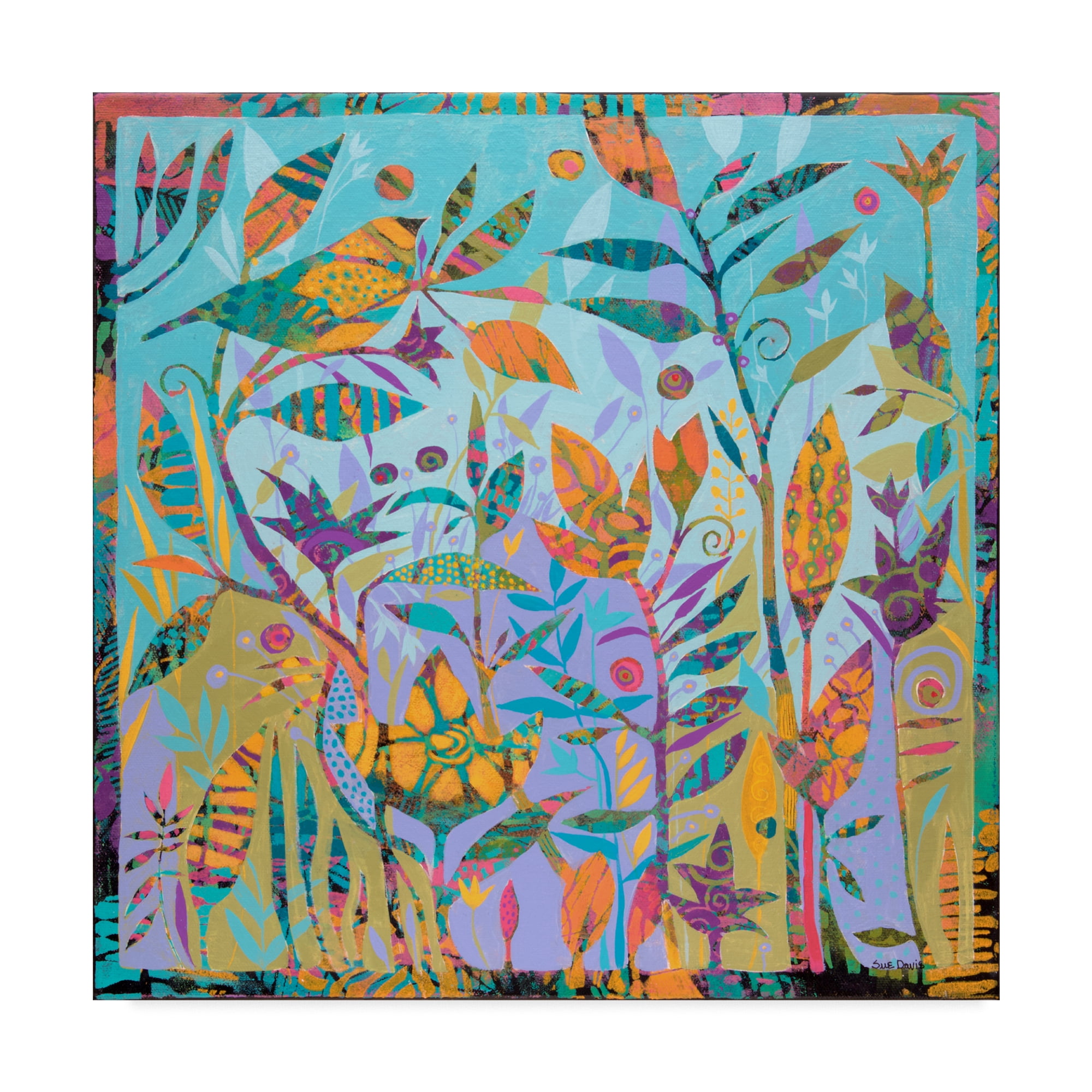 Trademark Fine Art 'Enchanted Garden Abstract Modern' Canvas Art by Sue Davis