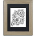 thumbnail image 1 of Trademark Fine Art "Enchanted Gardens 7" Canvas Art by KCDoodleArt Black Matte, Birch Frame, 1 of 4