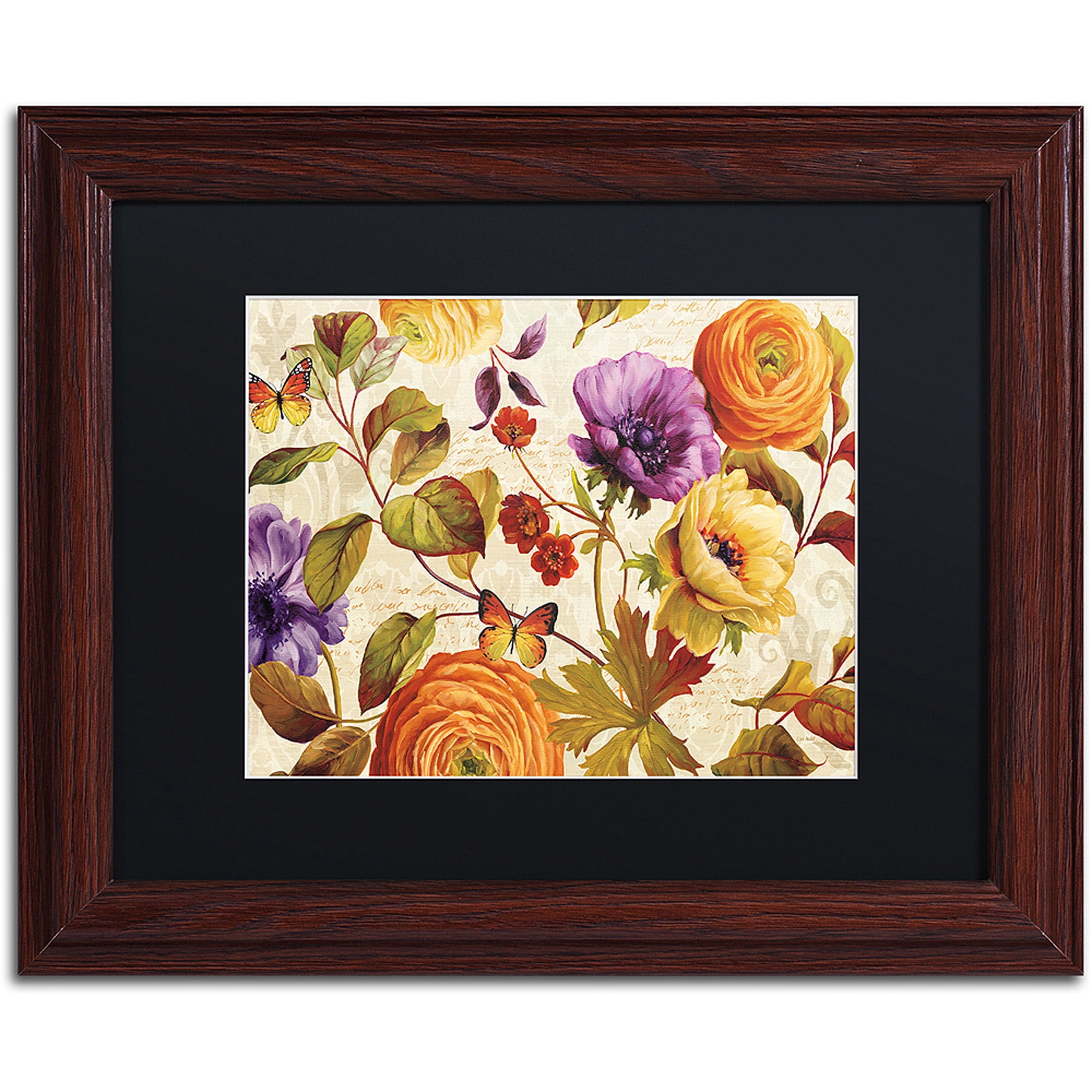Trademark Fine Art "End of Summer I" Canvas Art by Lisa Audit, Black Matte, Wood Frame