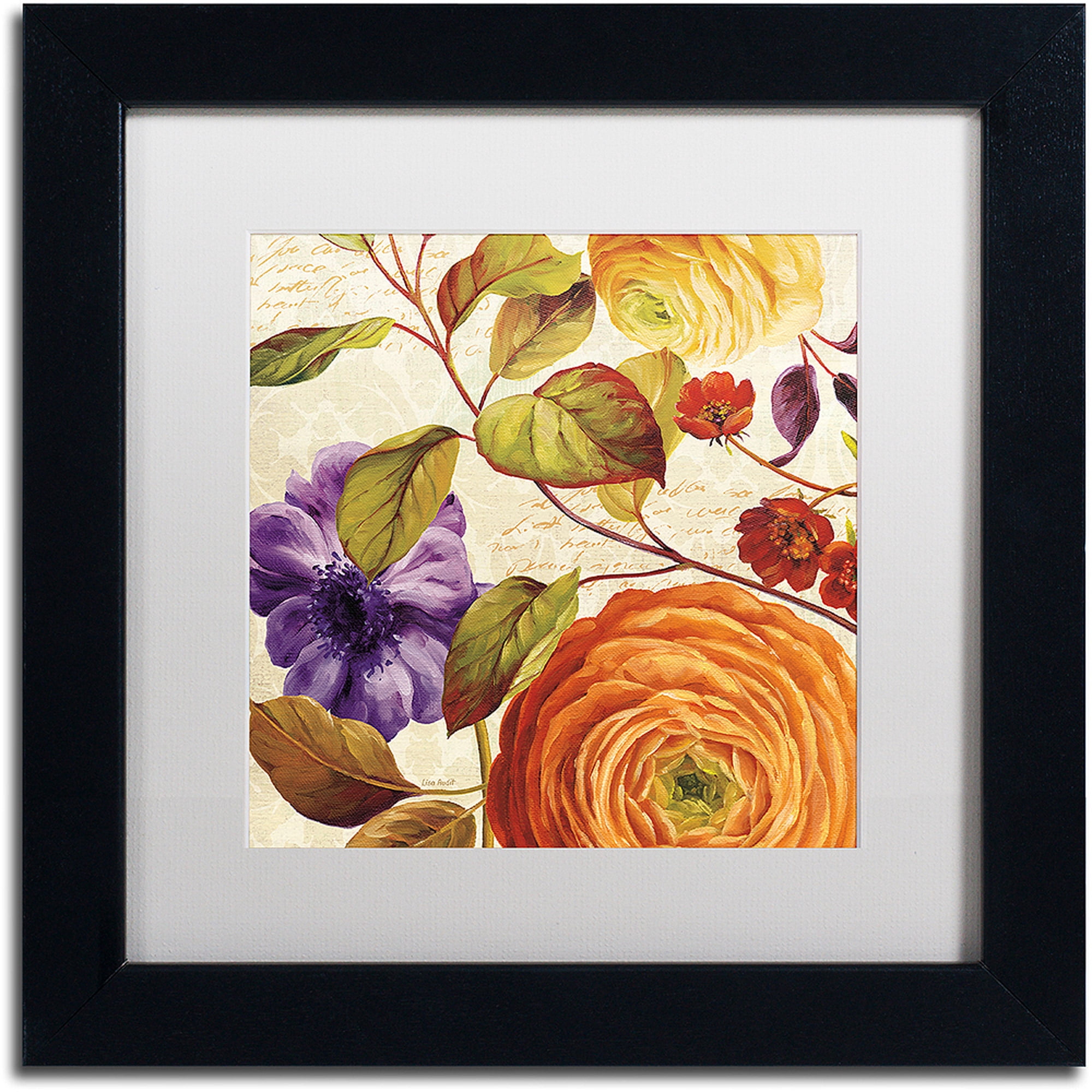Trademark Fine Art "End of Summer III" Canvas Art by Lisa Audit, White Matte, Black Frame