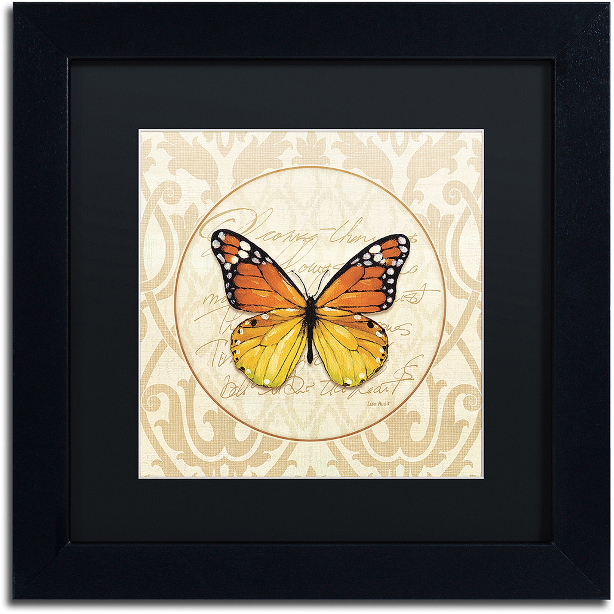 Trademark Fine Art "End of Summer IV" Canvas Art by Lisa Audit, Black Matte, Black Frame