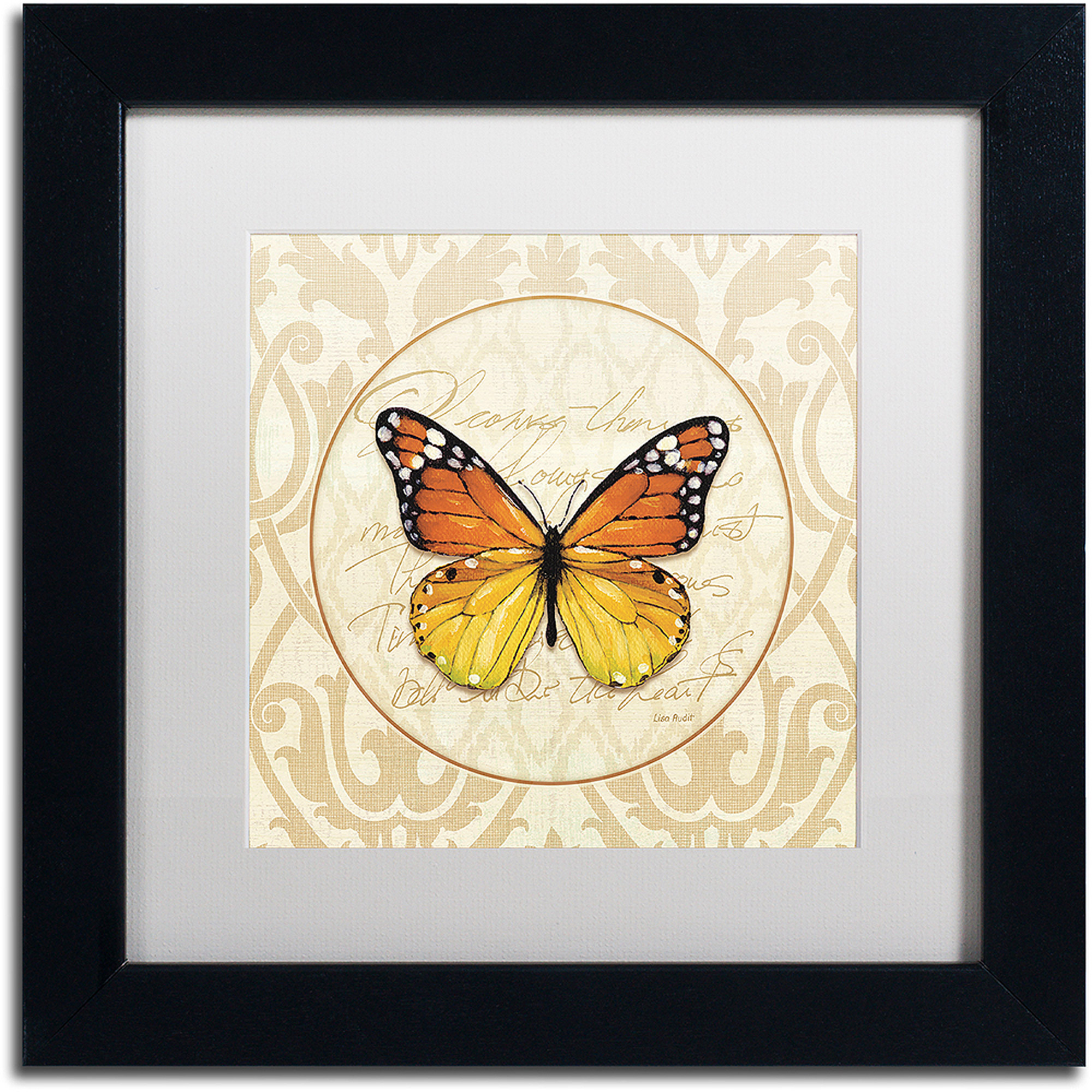 Trademark Fine Art "End of Summer IV" Canvas Art by Lisa Audit, White Matte, Black Frame