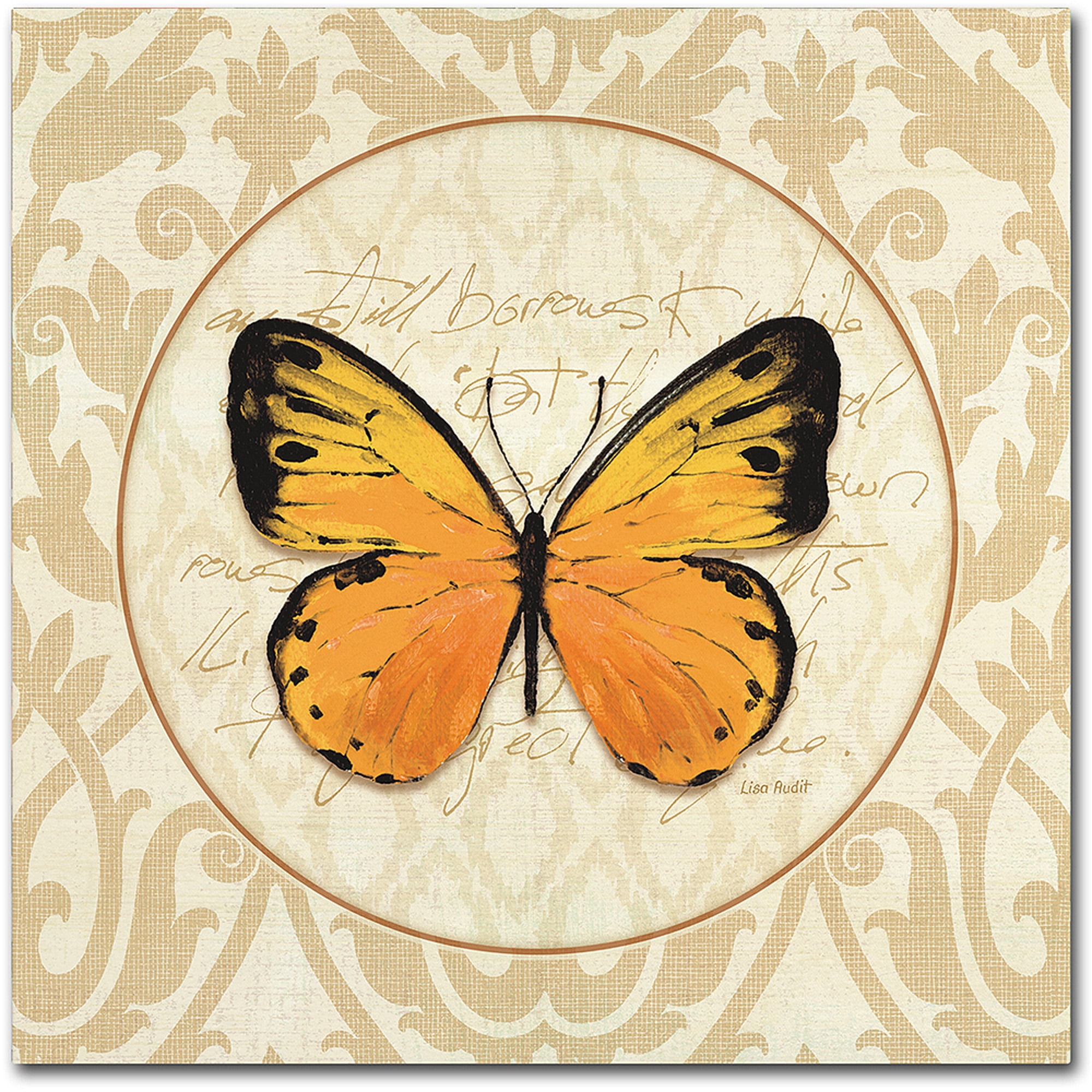 Lisa Audit 'End of Summer V' Butterfly Canvas Art