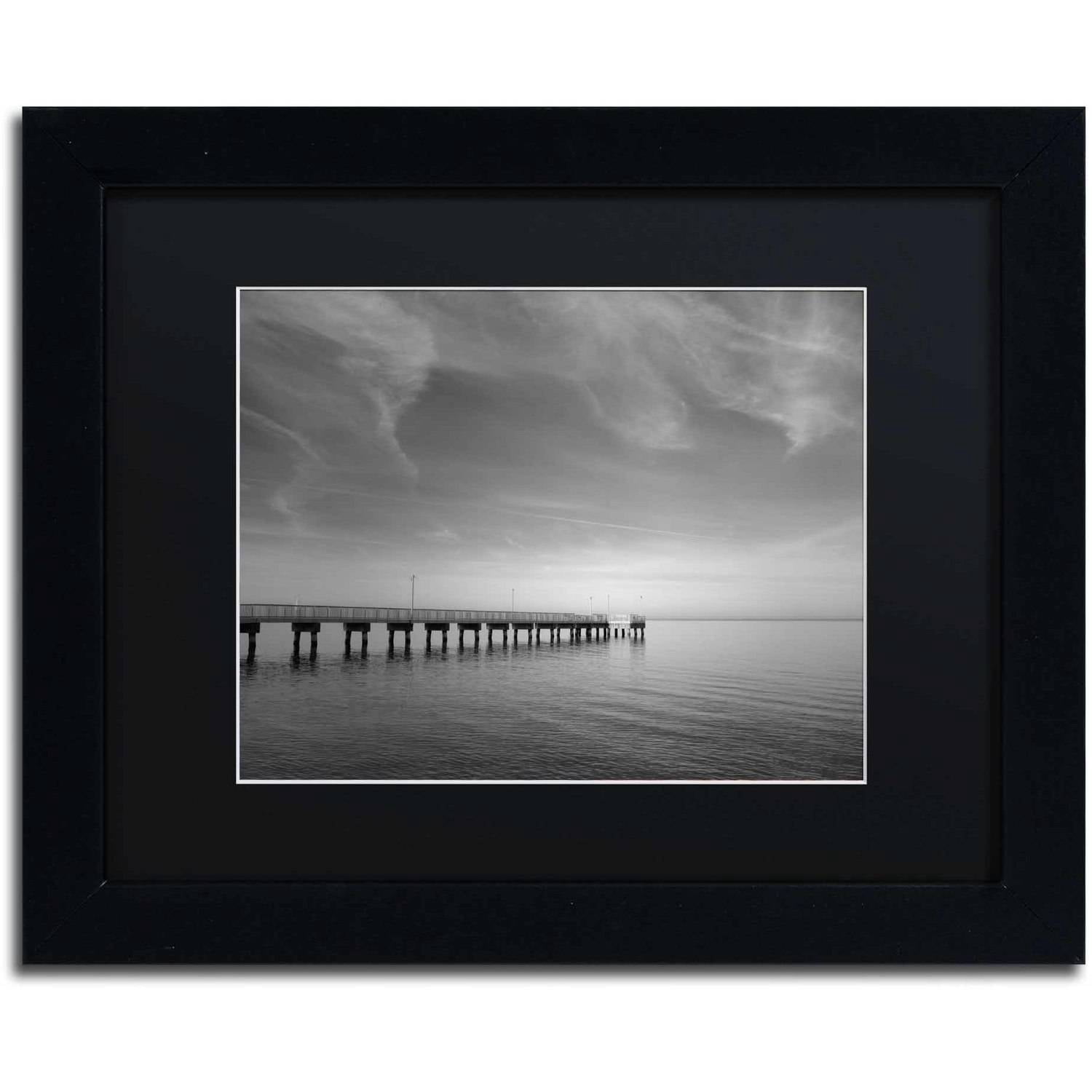 Trademark Fine Art 'End of the Pier' Canvas Art by PIPA Fine Art, Black Matte, Black Frame