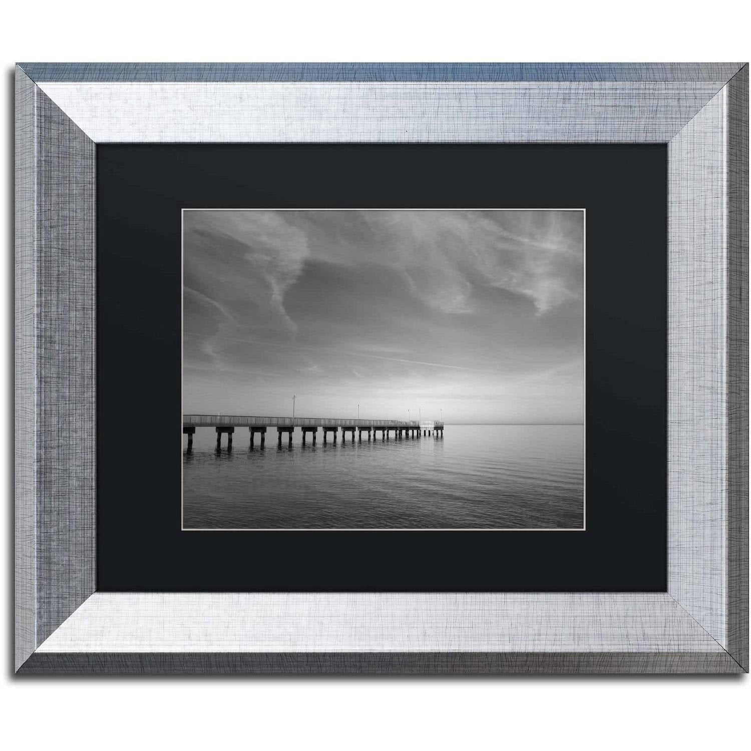 Trademark Fine Art 'End of the Pier' Canvas Art by PIPA Fine Art, Black Matte, Silver Frame
