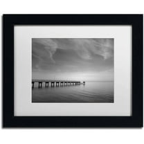 Trademark Fine Art 'End of the Pier' Canvas Art by PIPA Fine Art, White Matte, Black Frame