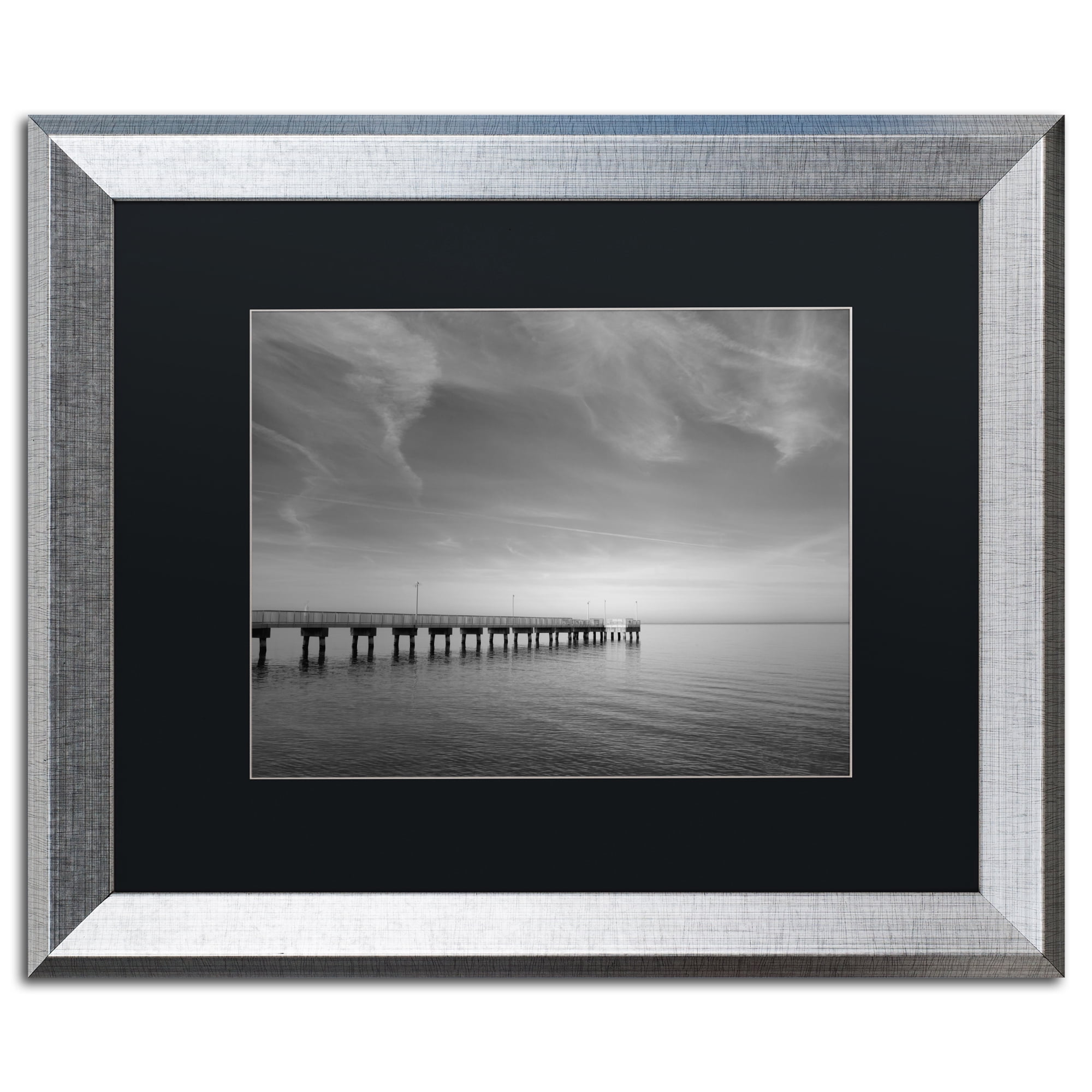 Trademark Fine Art 'End of the Pier' Silver Framed Art by PIPA Fine Art