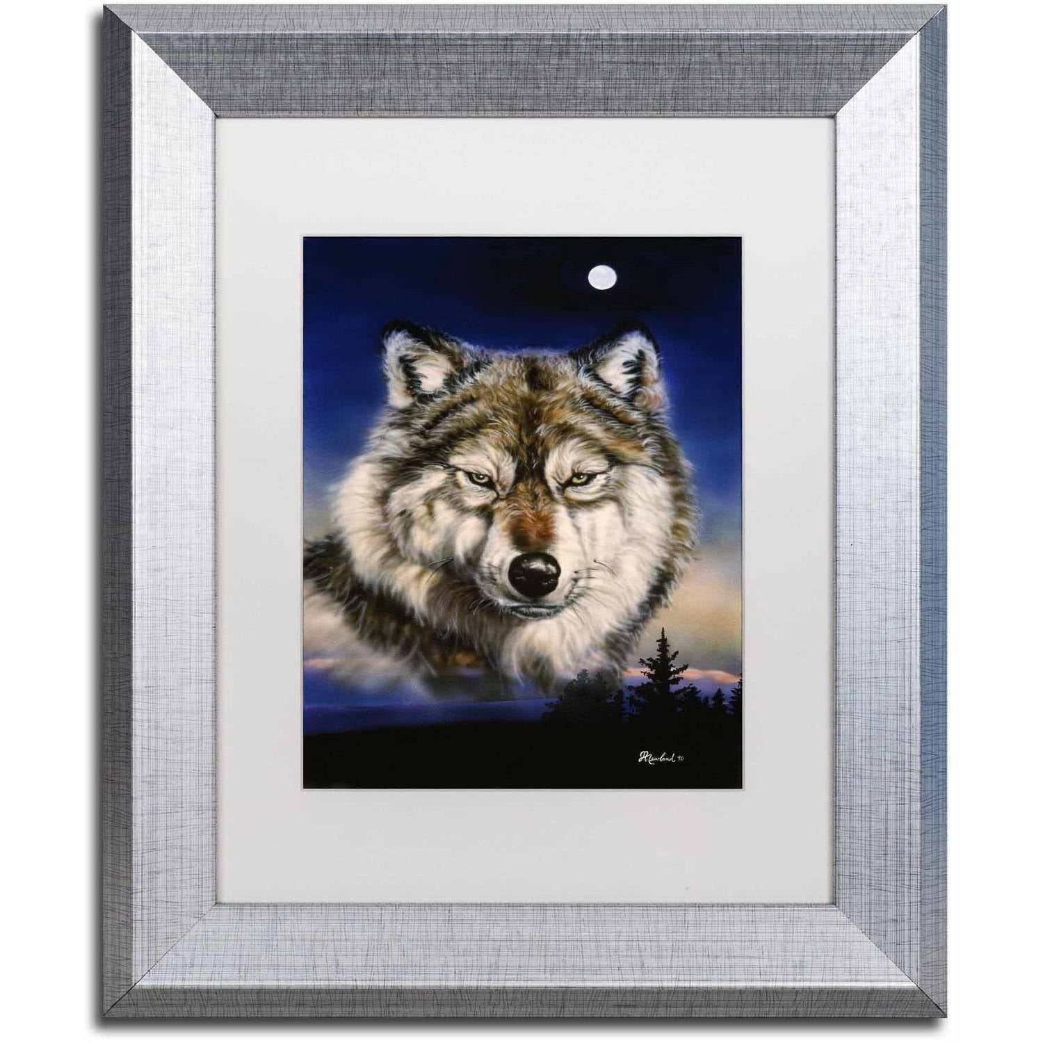 Trademark Fine Art 'Endangered' Canvas Art by Jenny Newland, White Matte, Silver Frame